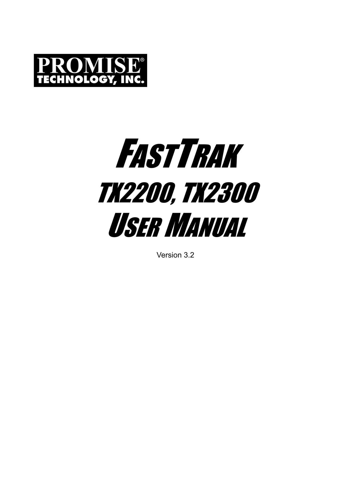 Promise Technology TX2200 Network Card User Manual