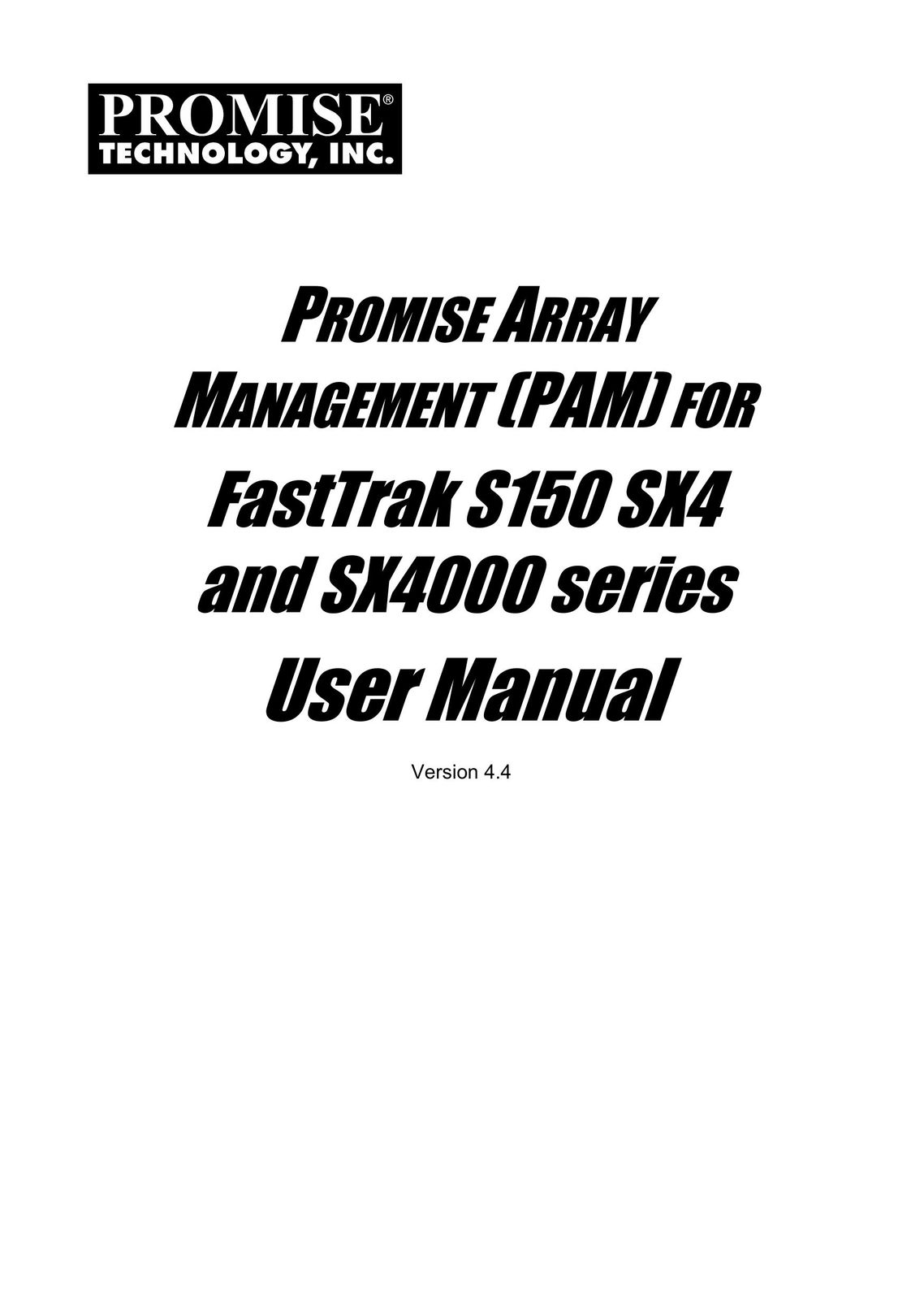 Promise Technology Version 4.4 Network Card User Manual