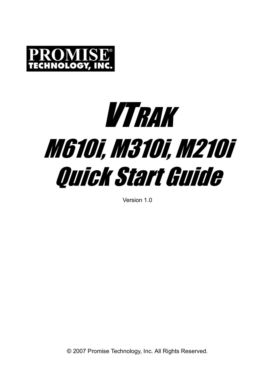 Promise Technology VTM210 Network Card User Manual
