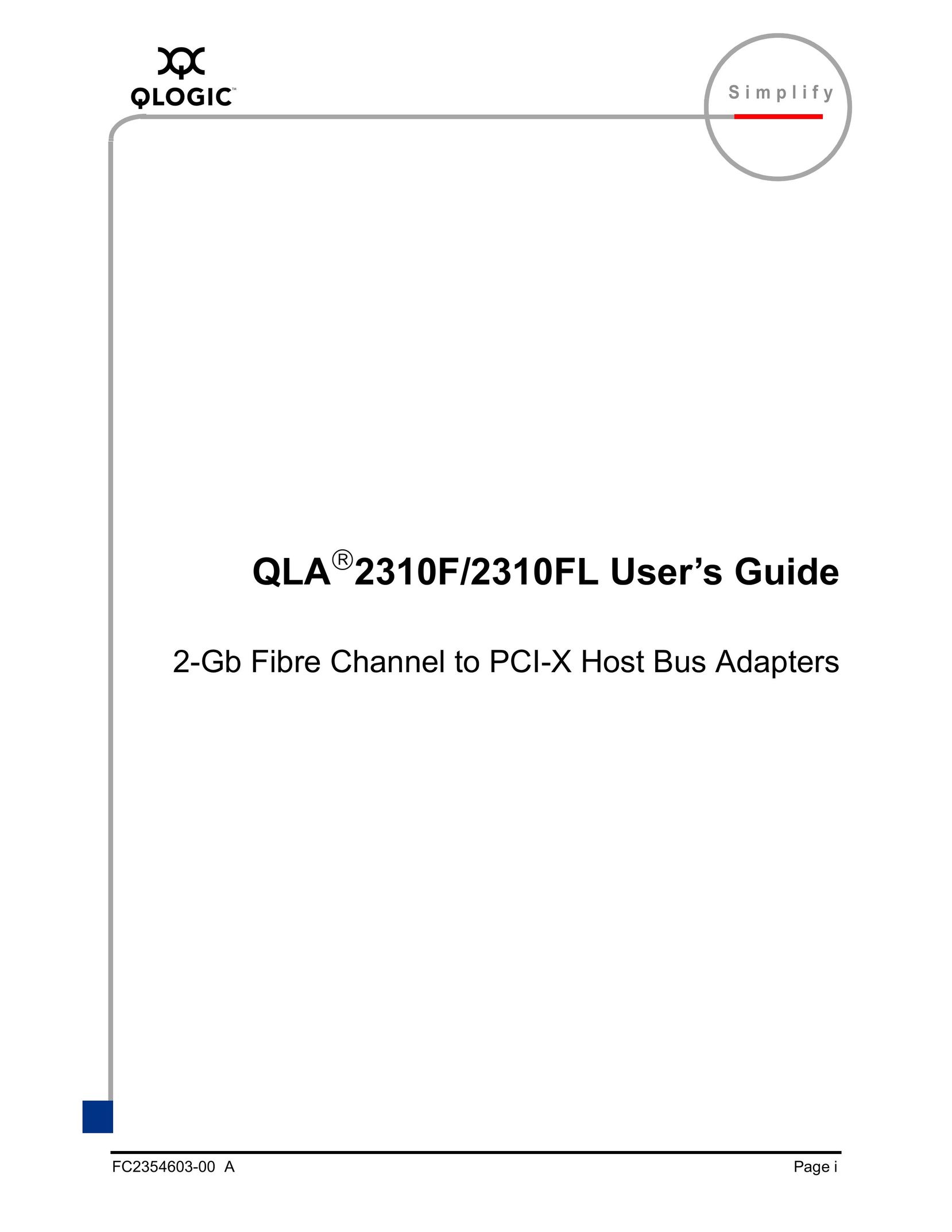 Q-Logic 2310F Network Card User Manual