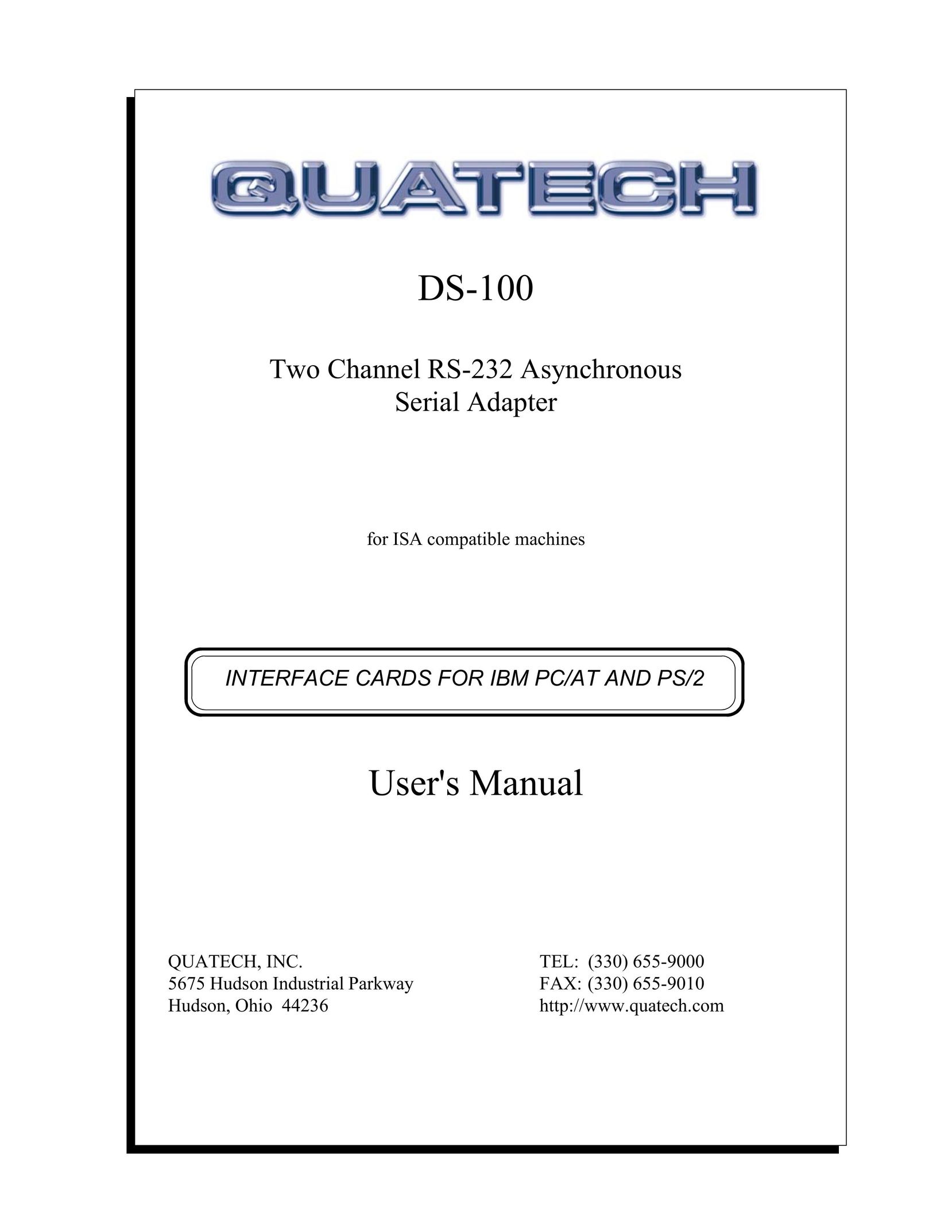Quatech DS-100 Network Card User Manual