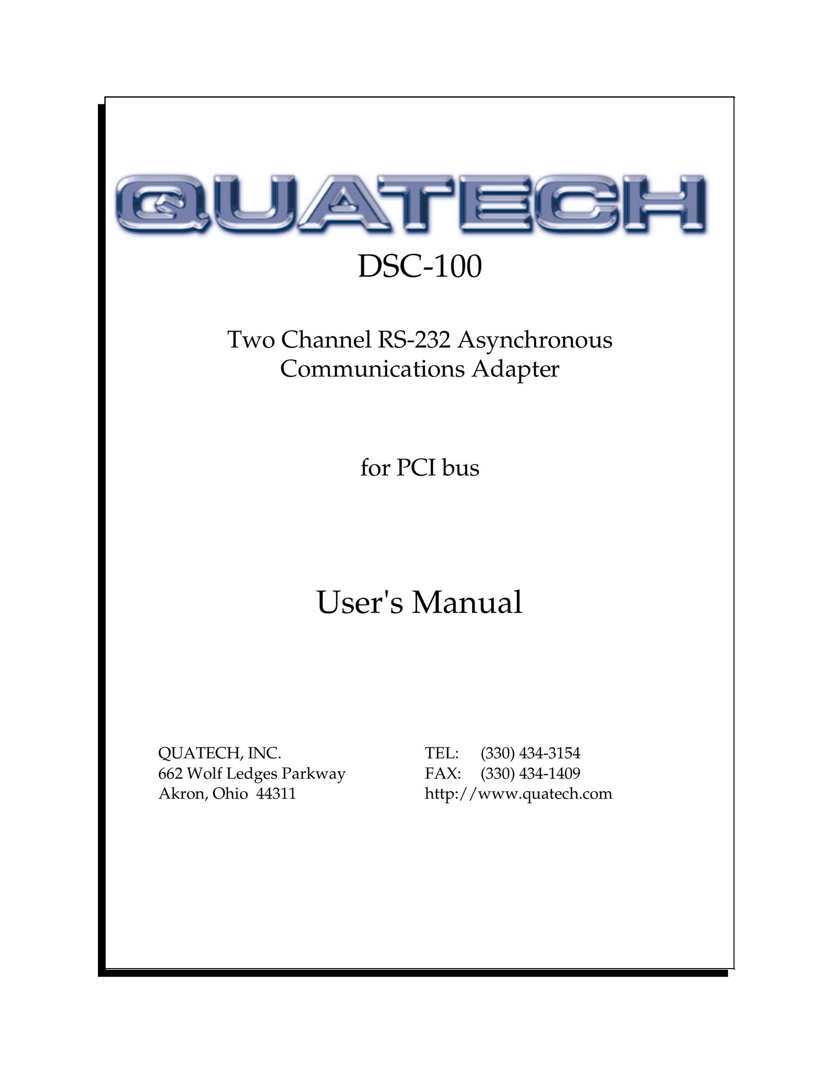 Quatech DSC-100 Network Card User Manual