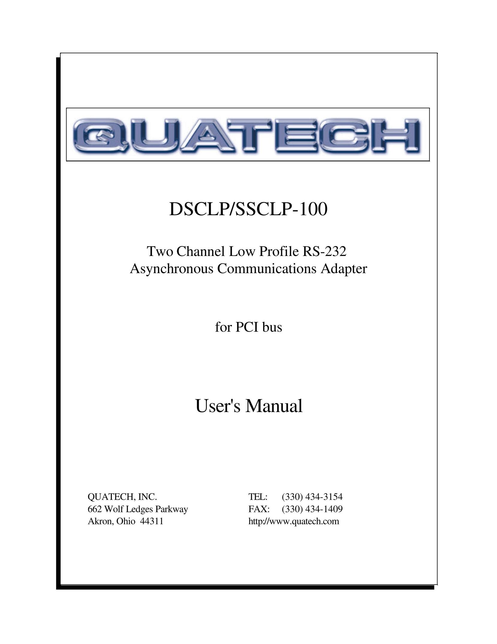 Quatech DSCLP-100 Network Card User Manual