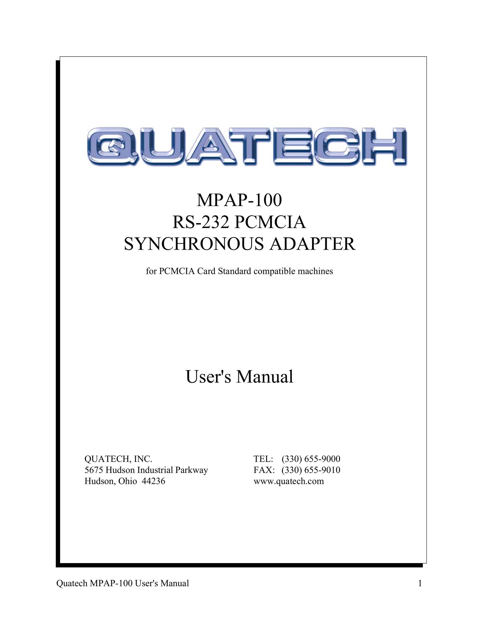 Quatech MPAP-100 Network Card User Manual