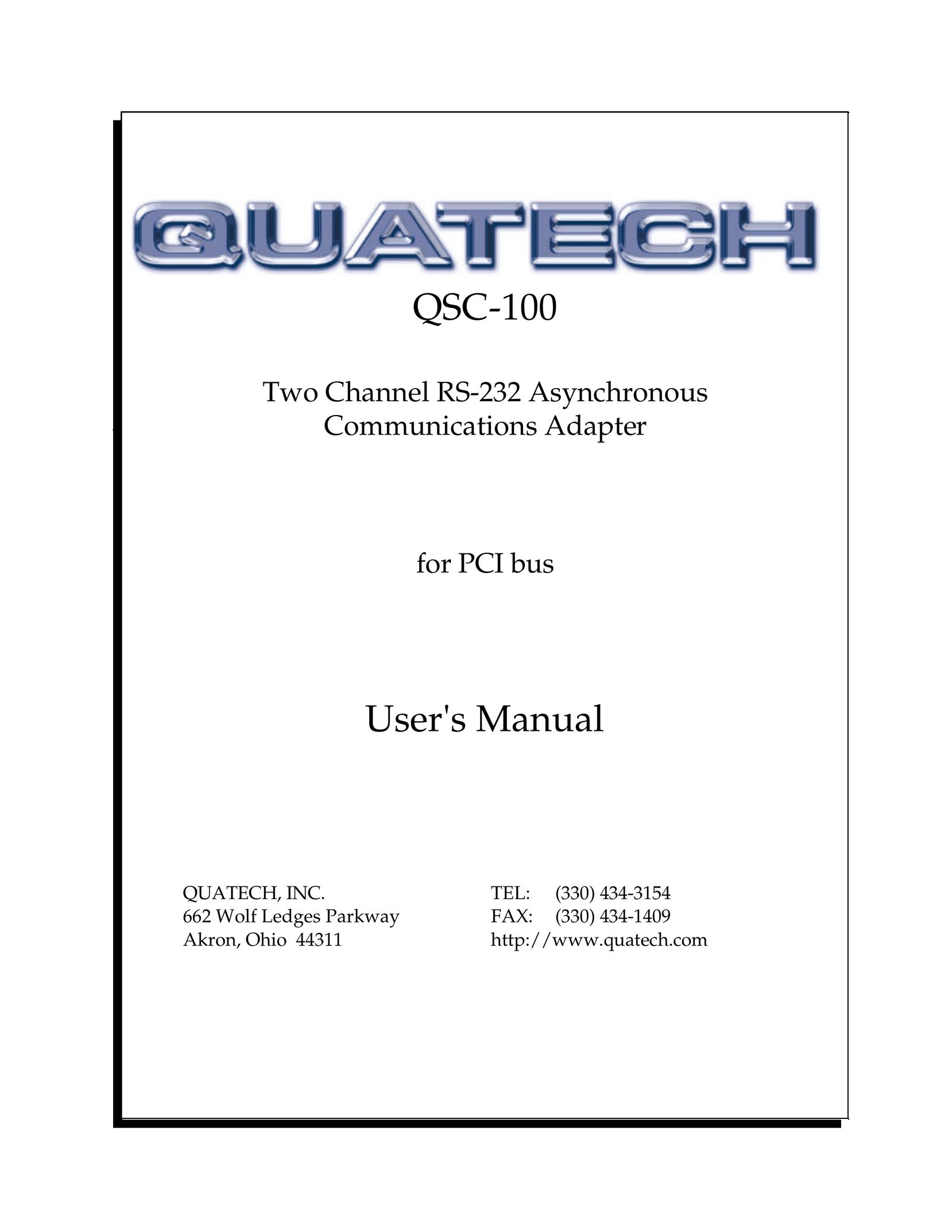 Quatech QSC-100 Network Card User Manual