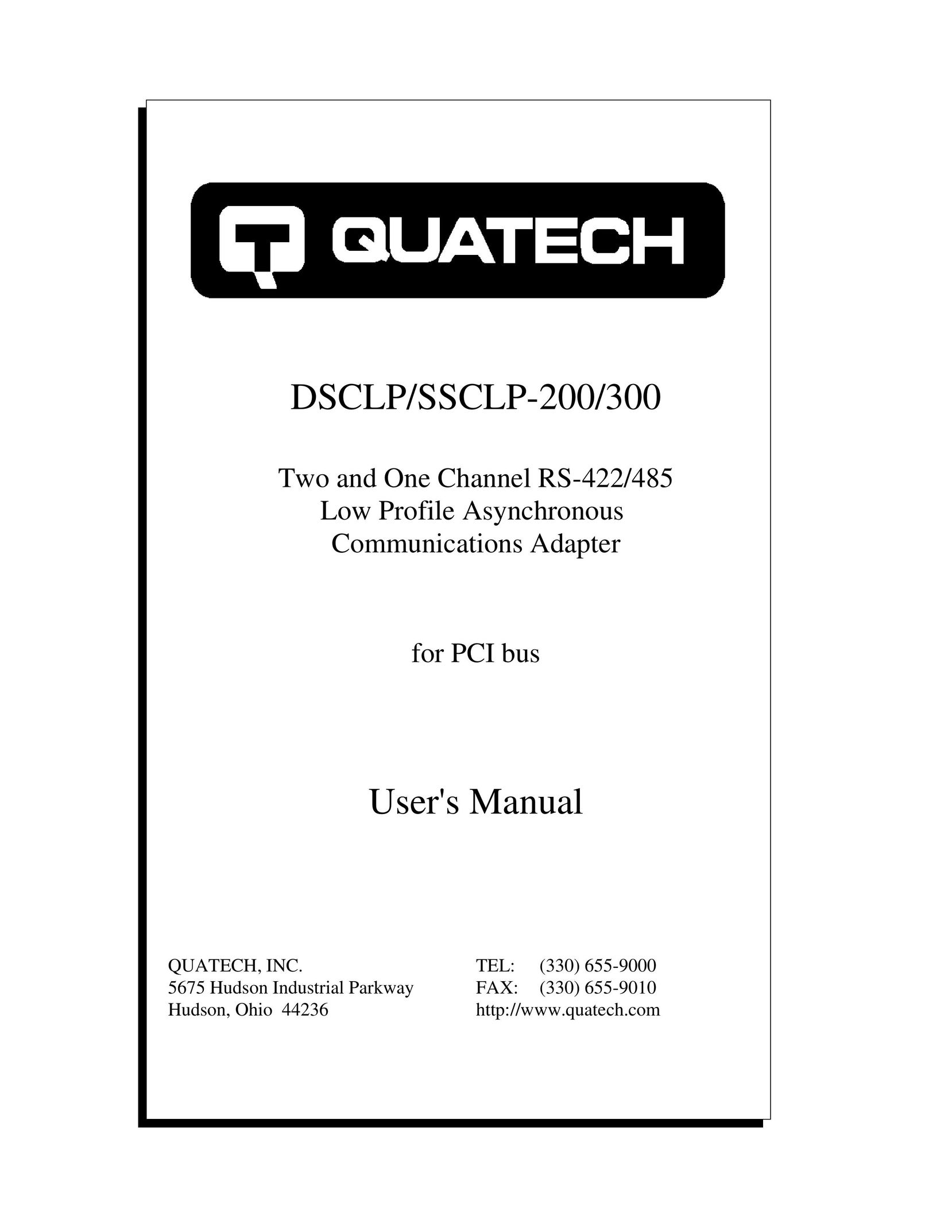 Quatech SSCLP-200 Network Card User Manual