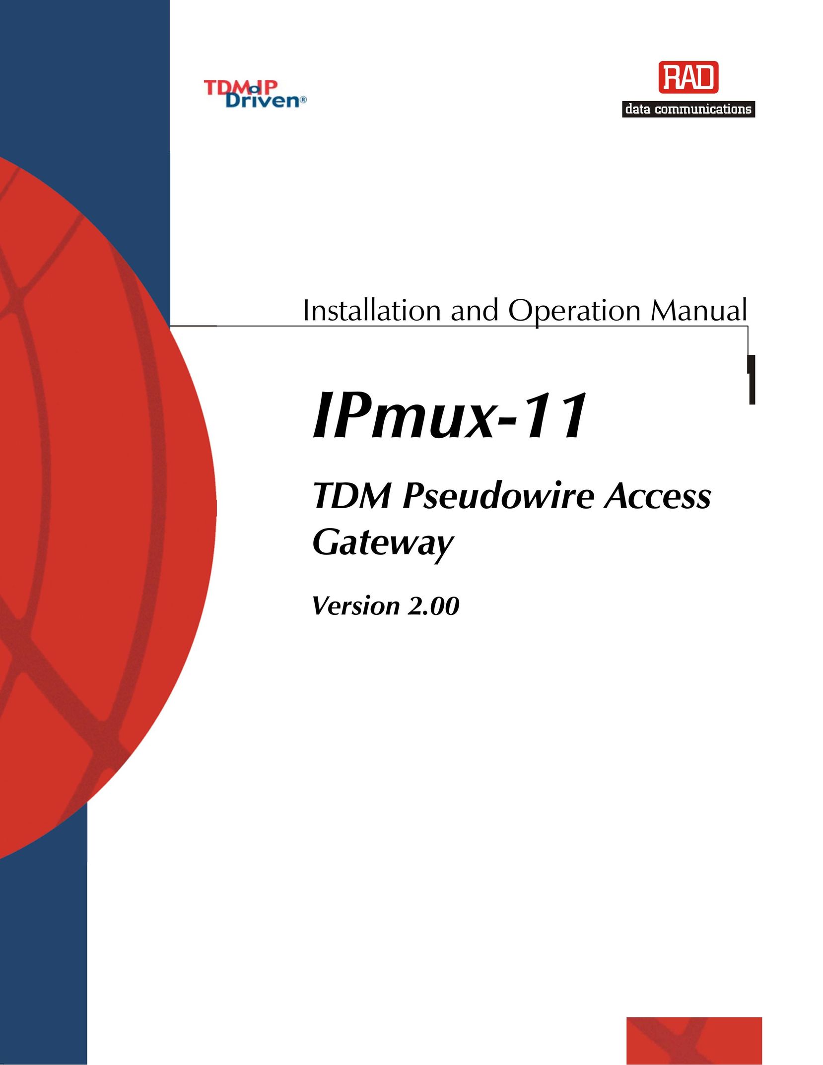 RAD Data comm IPmux-11 Network Card User Manual