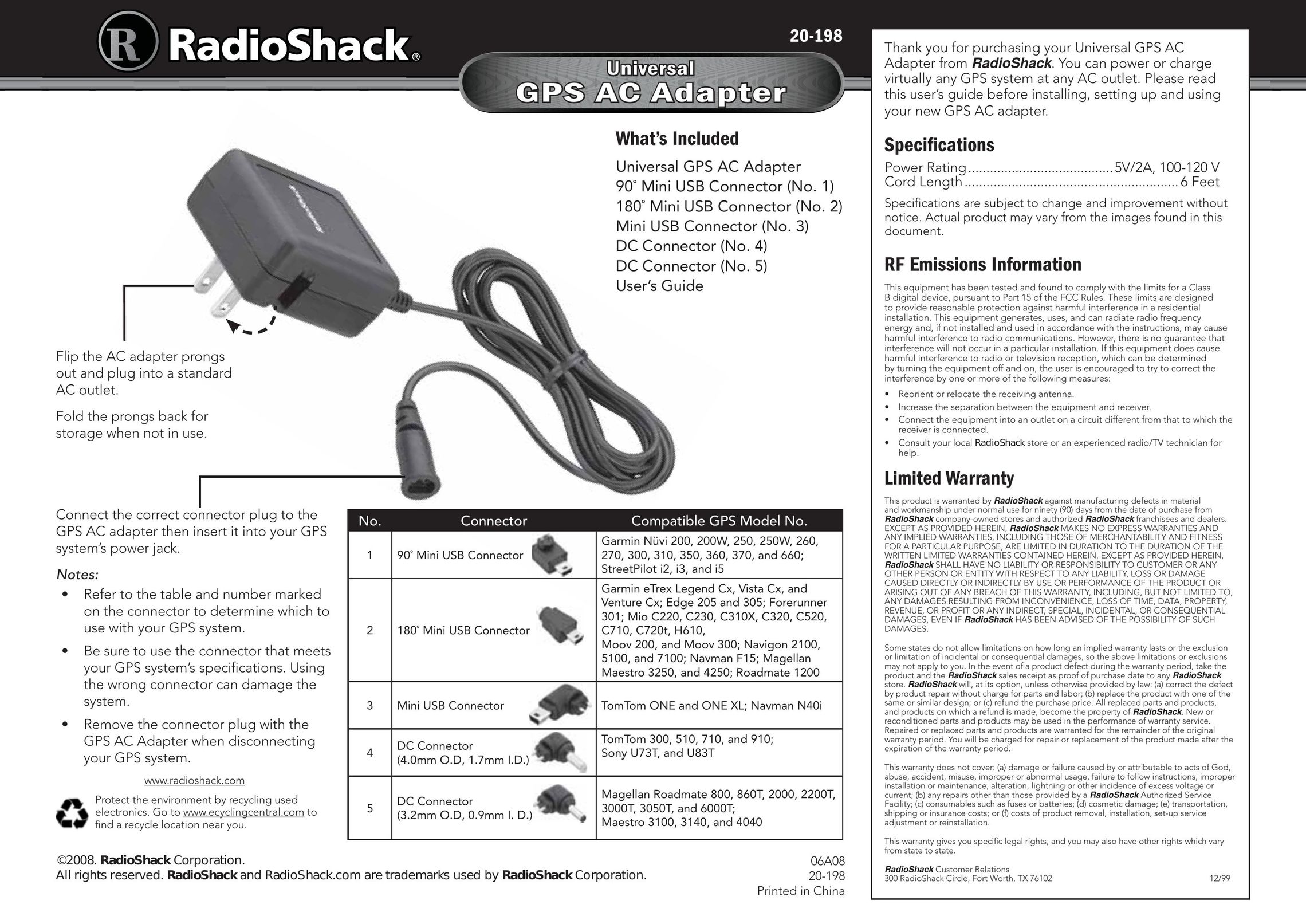 Radio Shack 20-198 Network Card User Manual