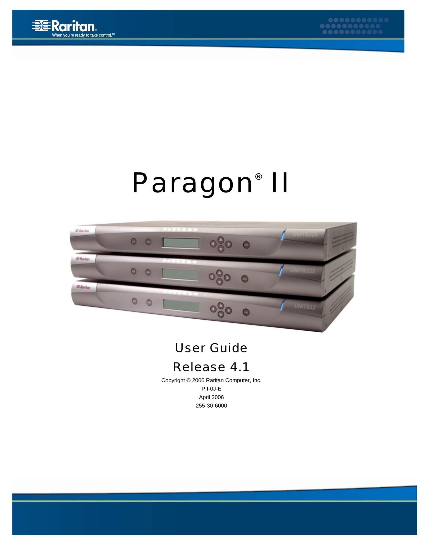 Raritan Computer Paragon II Network Card User Manual