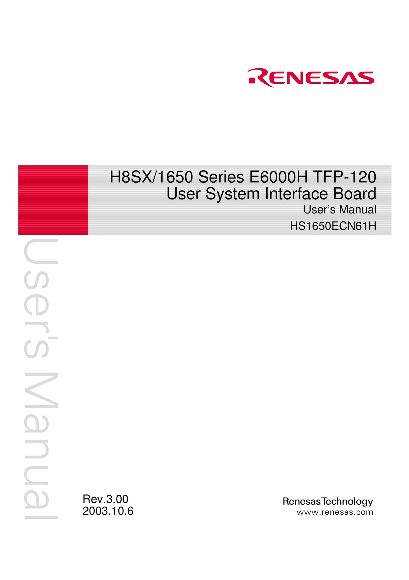 Renesas HS1650ECN61H Network Card User Manual