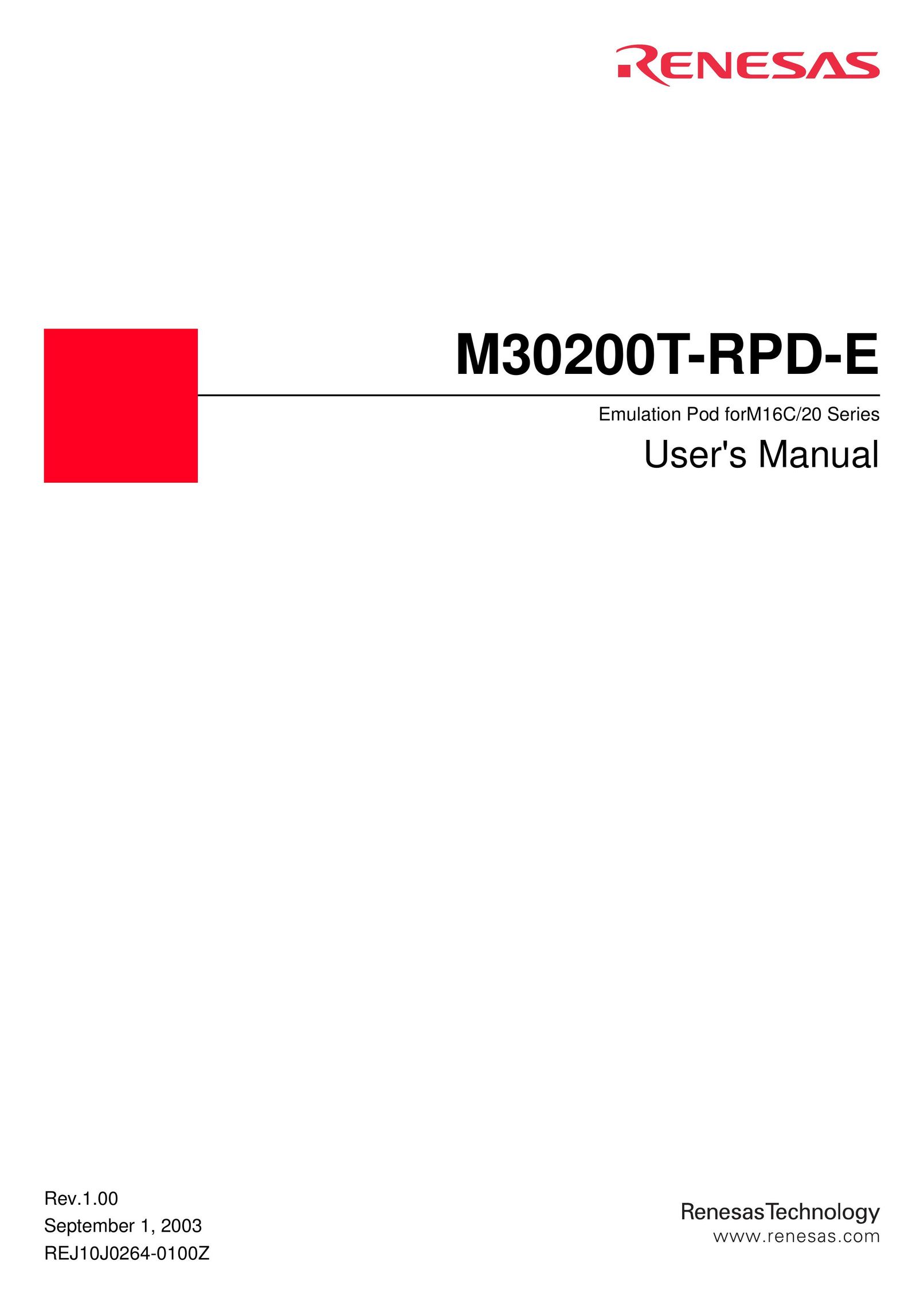Renesas M30200T-RPD-E Network Card User Manual