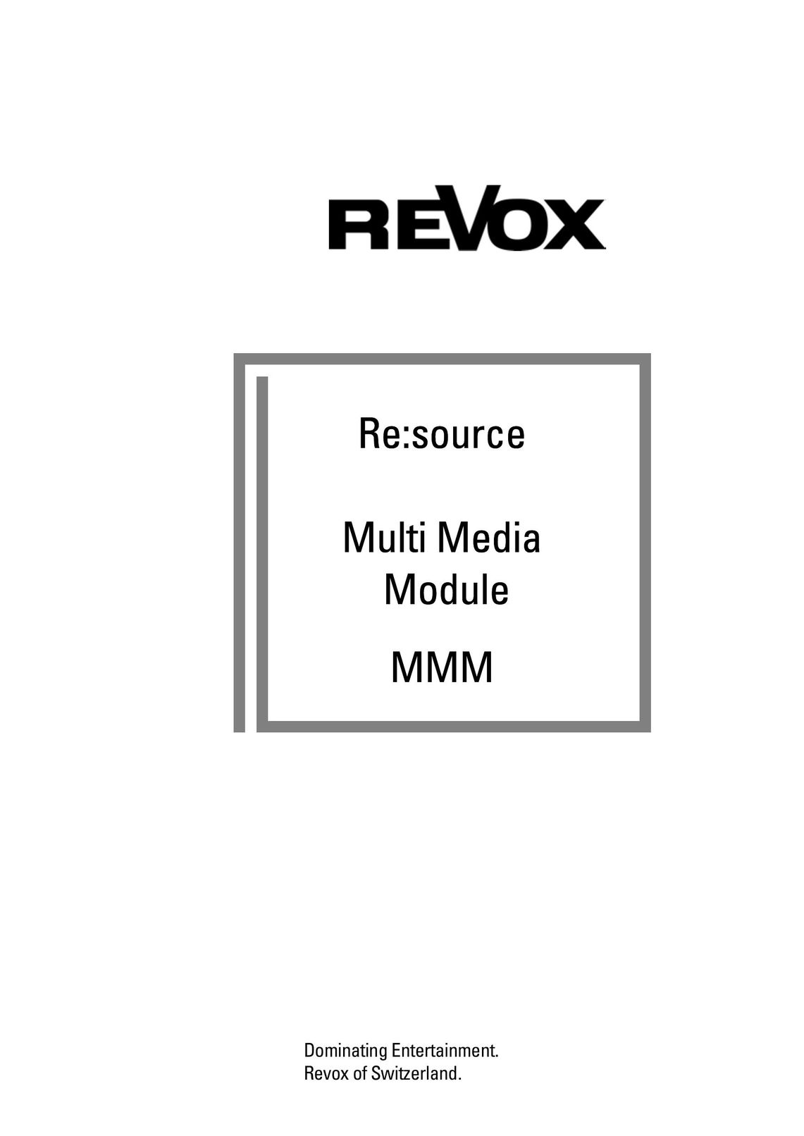 Revox MMM Network Card User Manual