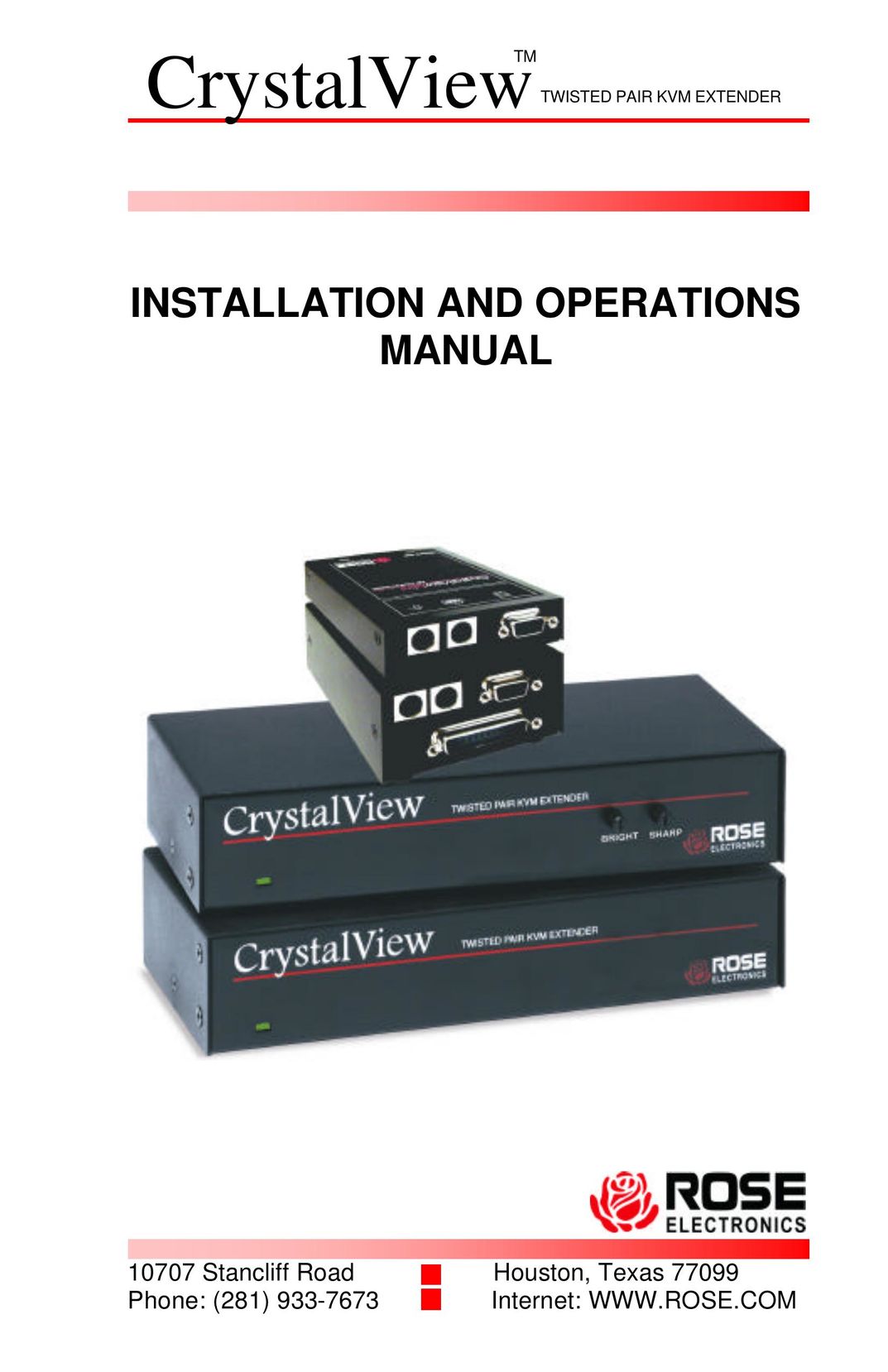 Rose electronic CrystalView Network Card User Manual