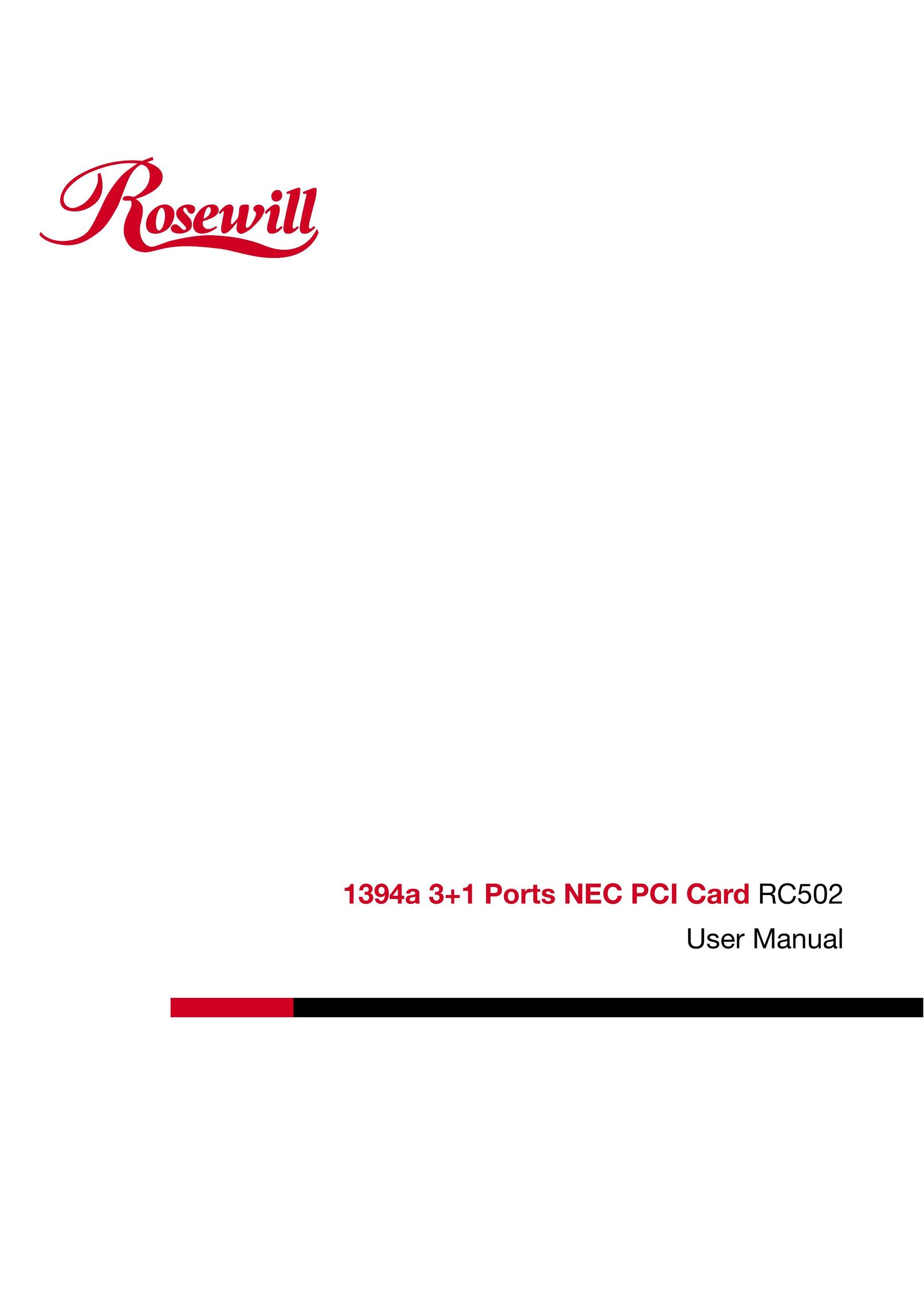 Rosewill RC-502 Network Card User Manual