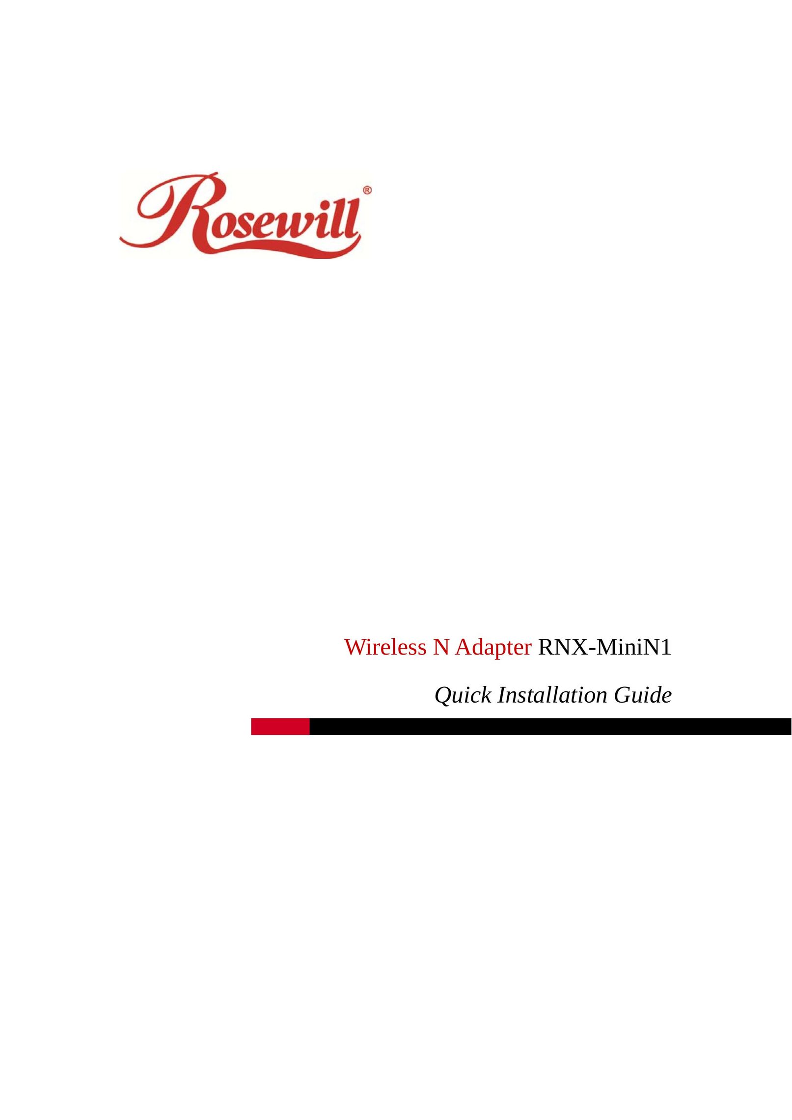 Rosewill RNX-MININ1 Network Card User Manual