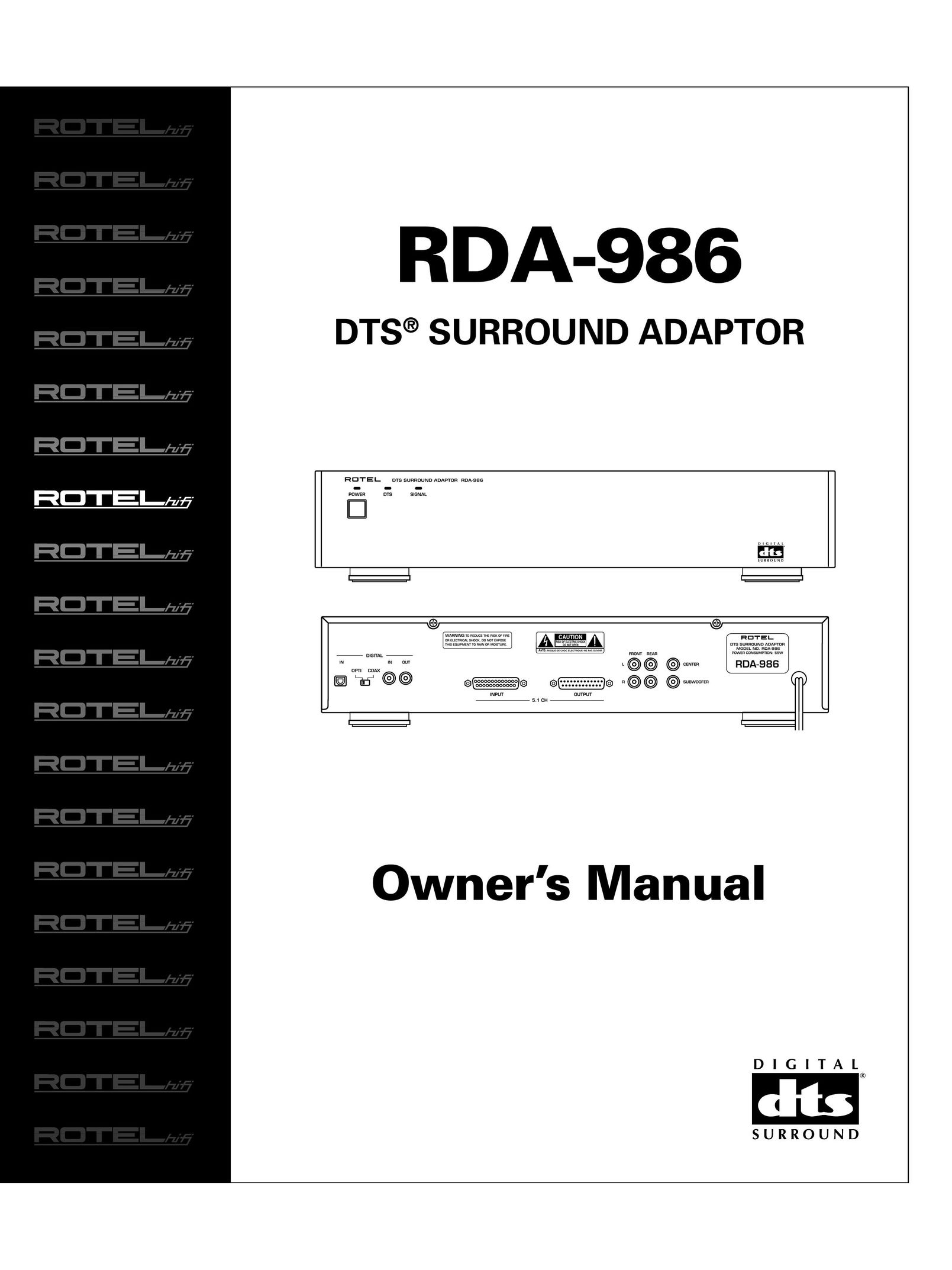 Rotel RDA-986 Network Card User Manual