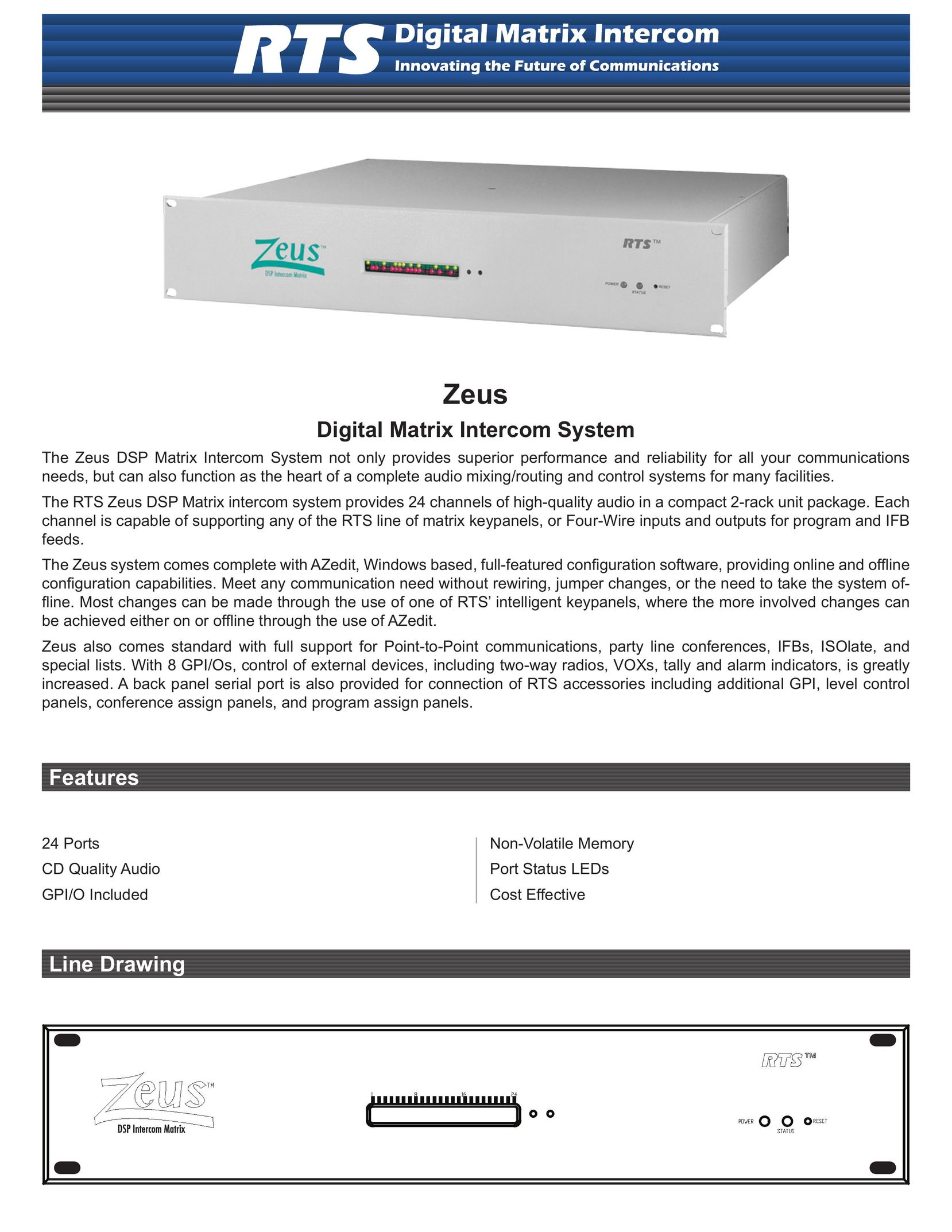 RTS Digital Matrix Intercom System Network Card User Manual