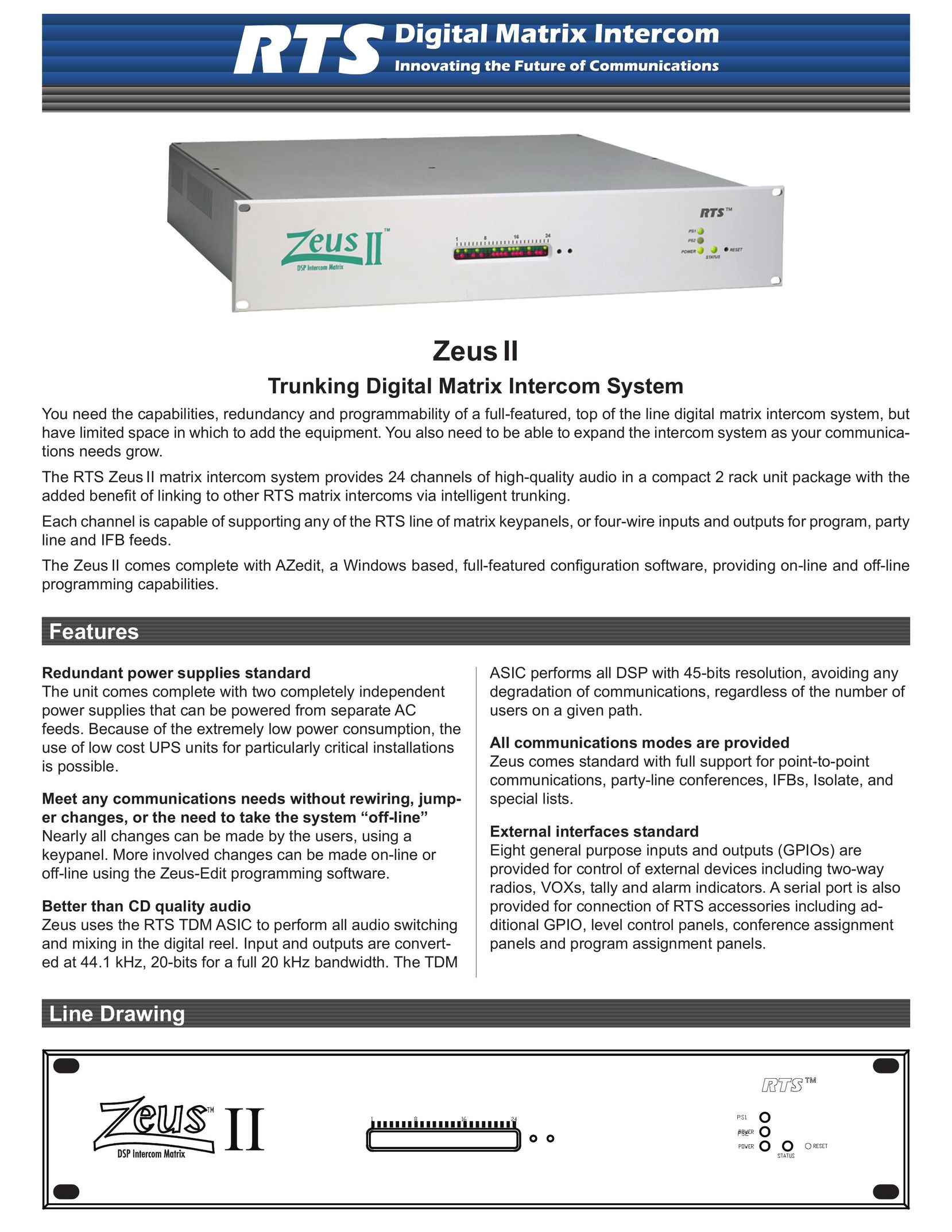 RTS Zeus II Network Card User Manual