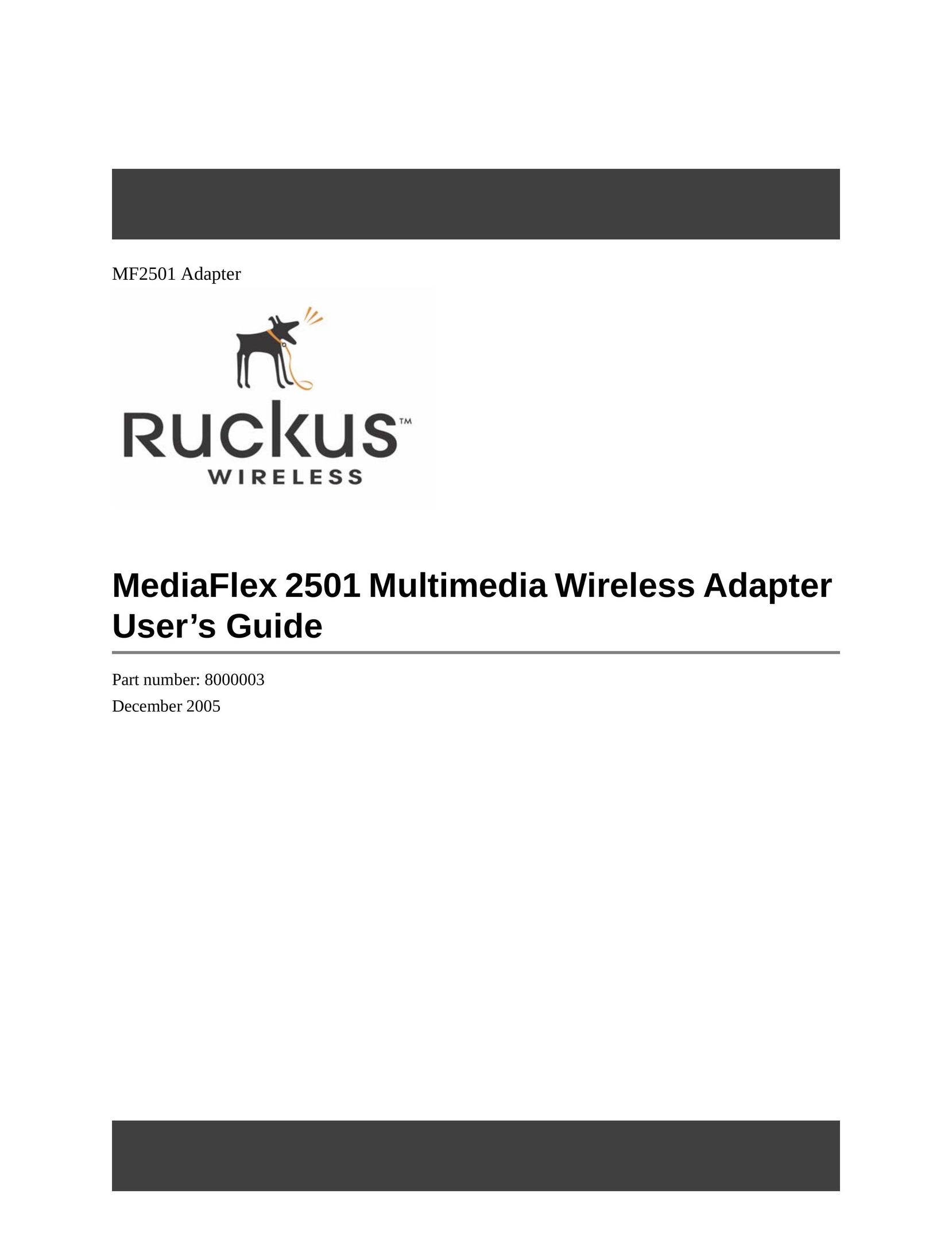Ruckus Wireless MF2501 Network Card User Manual