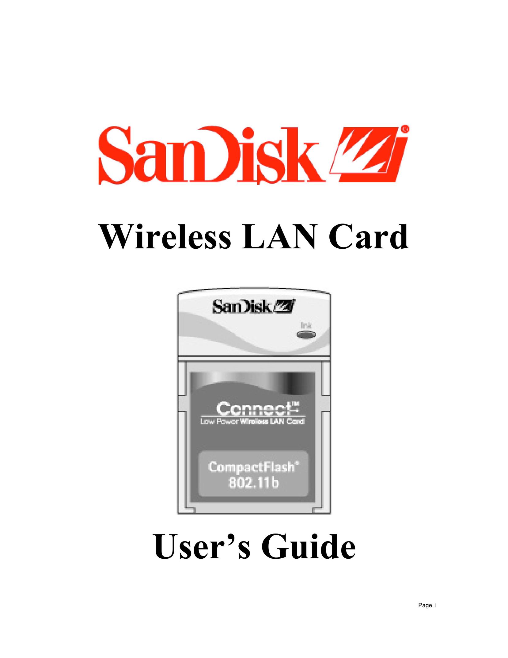 SanDisk Wireless LAN Card Network Card User Manual