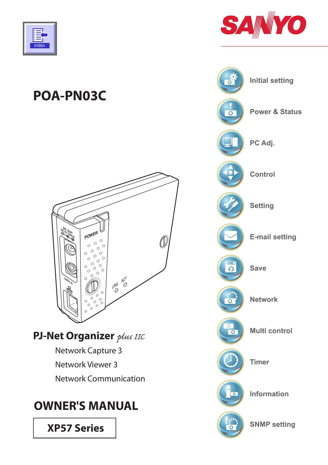 Sanyo POA-PN03C Network Card User Manual