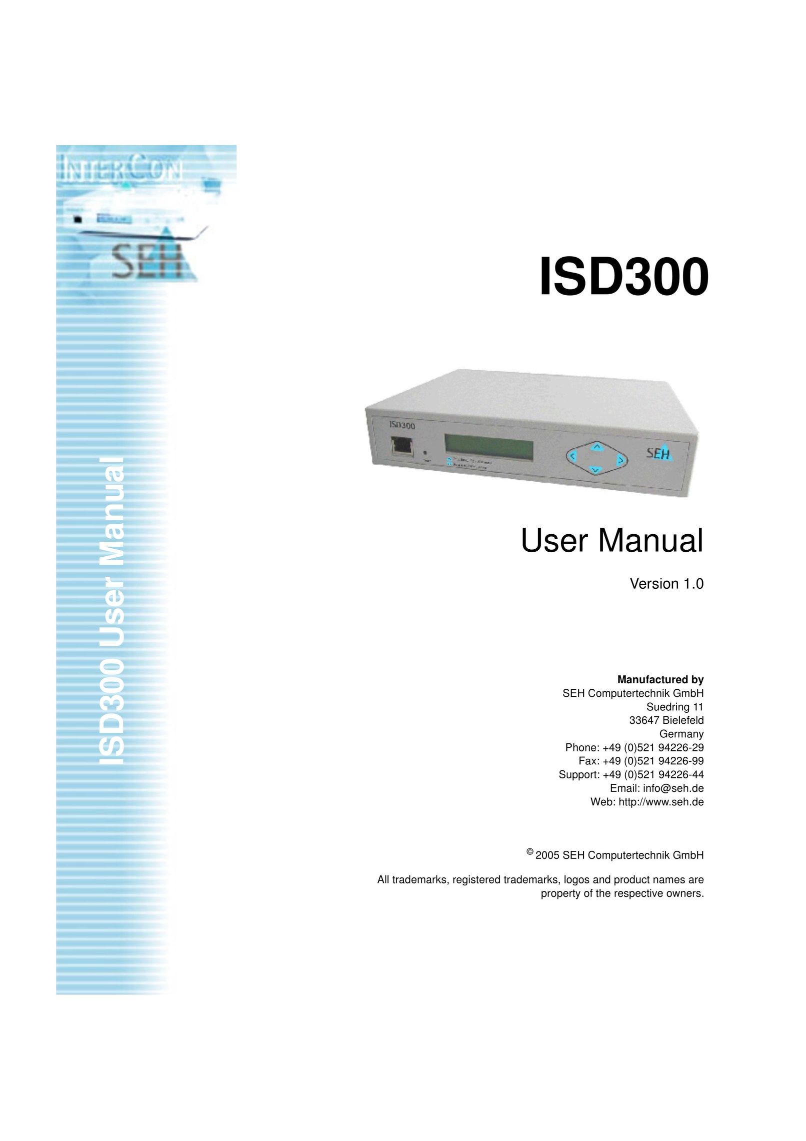 SEH Computertechnik ISD300 Network Card User Manual