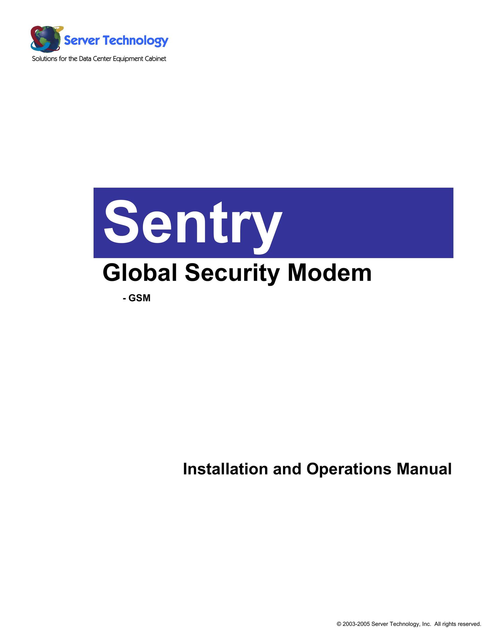 Server Technology Global Security Modem Network Card User Manual
