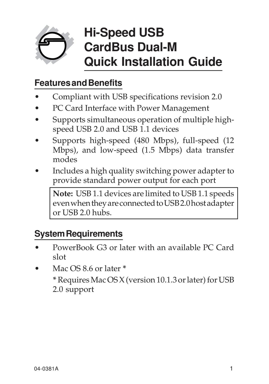 SIIG 04-0381A Network Card User Manual