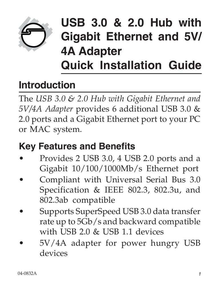 SIIG 04-0832A Network Card User Manual