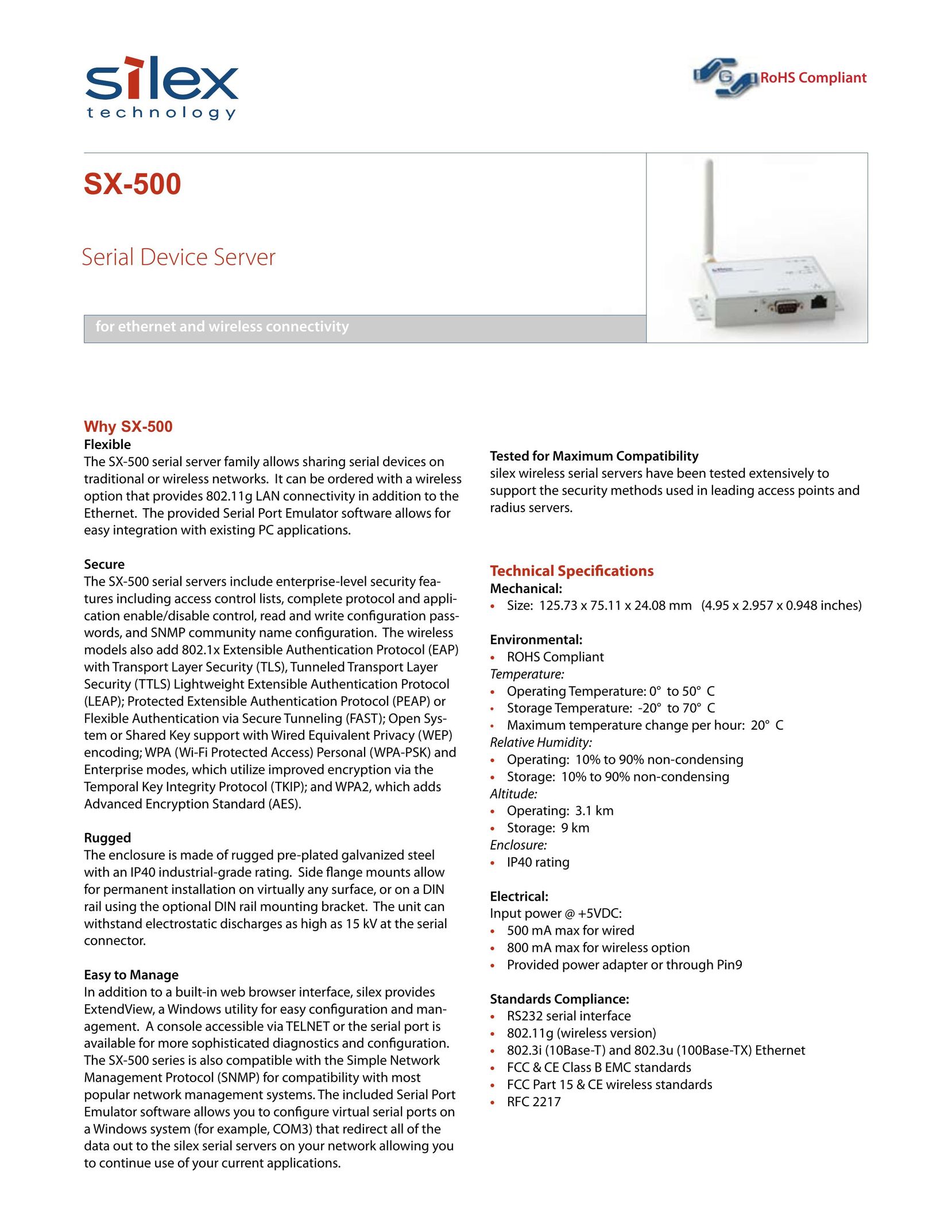 Silex technology SX-500 Network Card User Manual