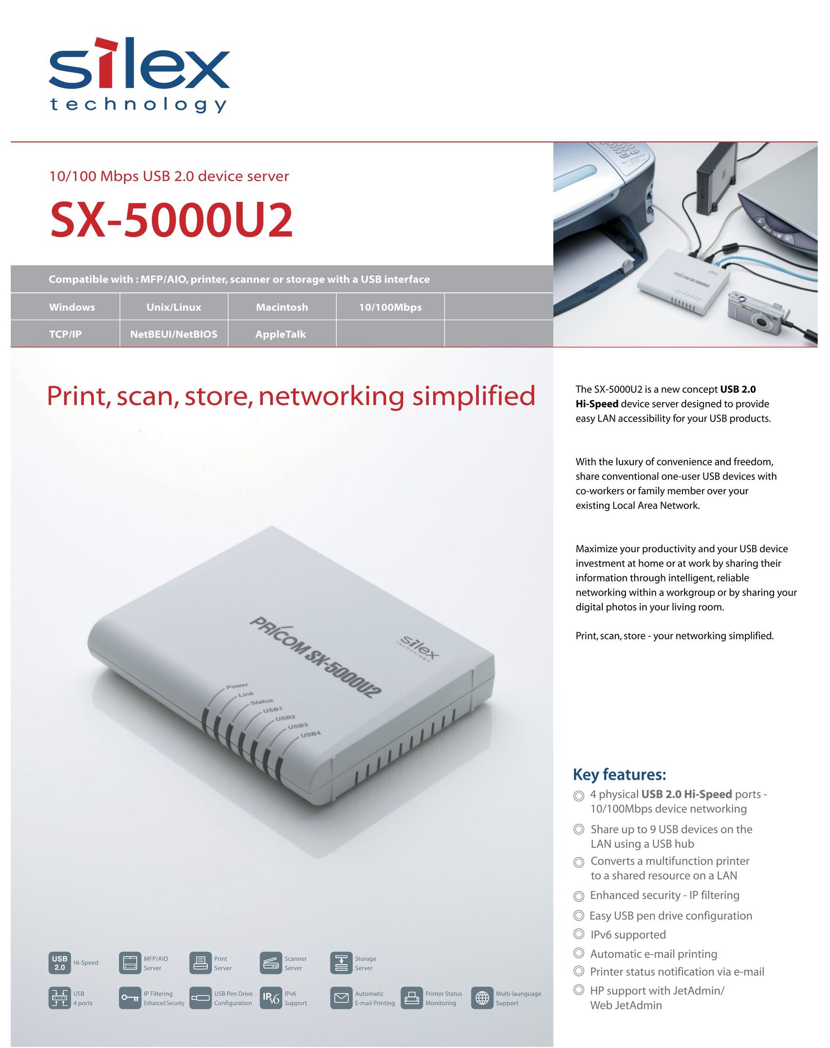 Silex technology SX-5000U2 Network Card User Manual