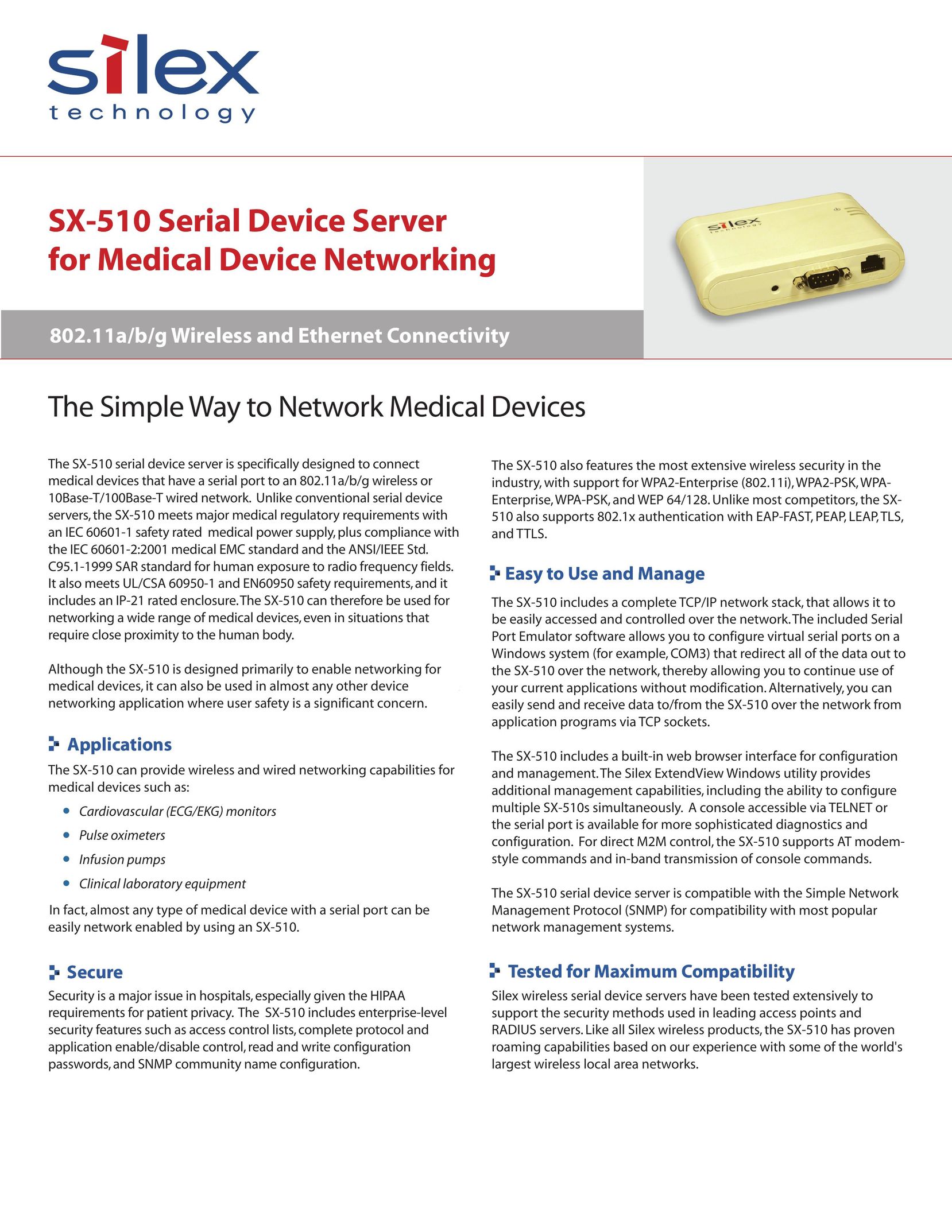 Silex technology SX-510 Network Card User Manual