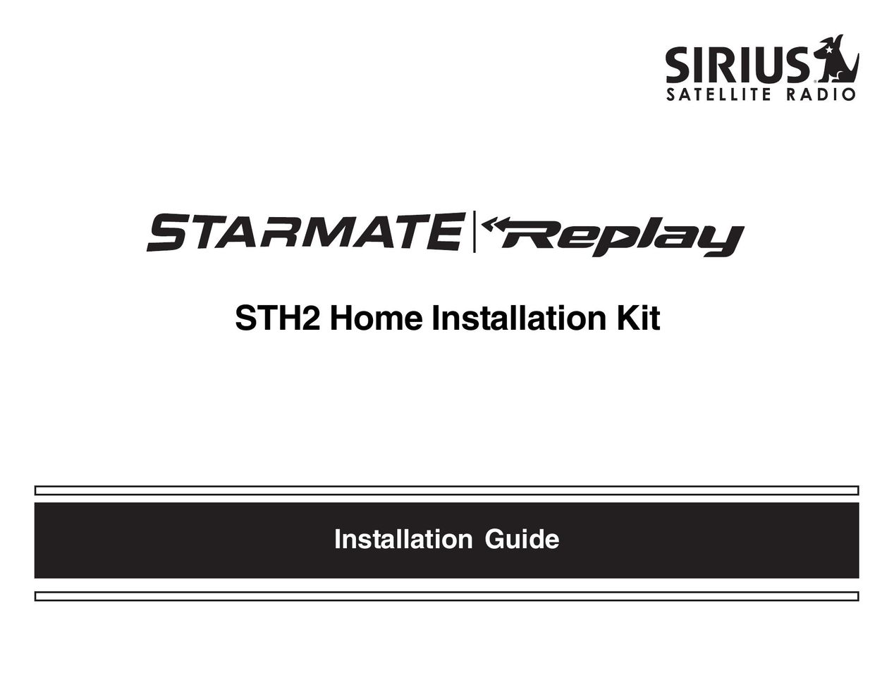 Sirius Satellite Radio STH2 Network Card User Manual
