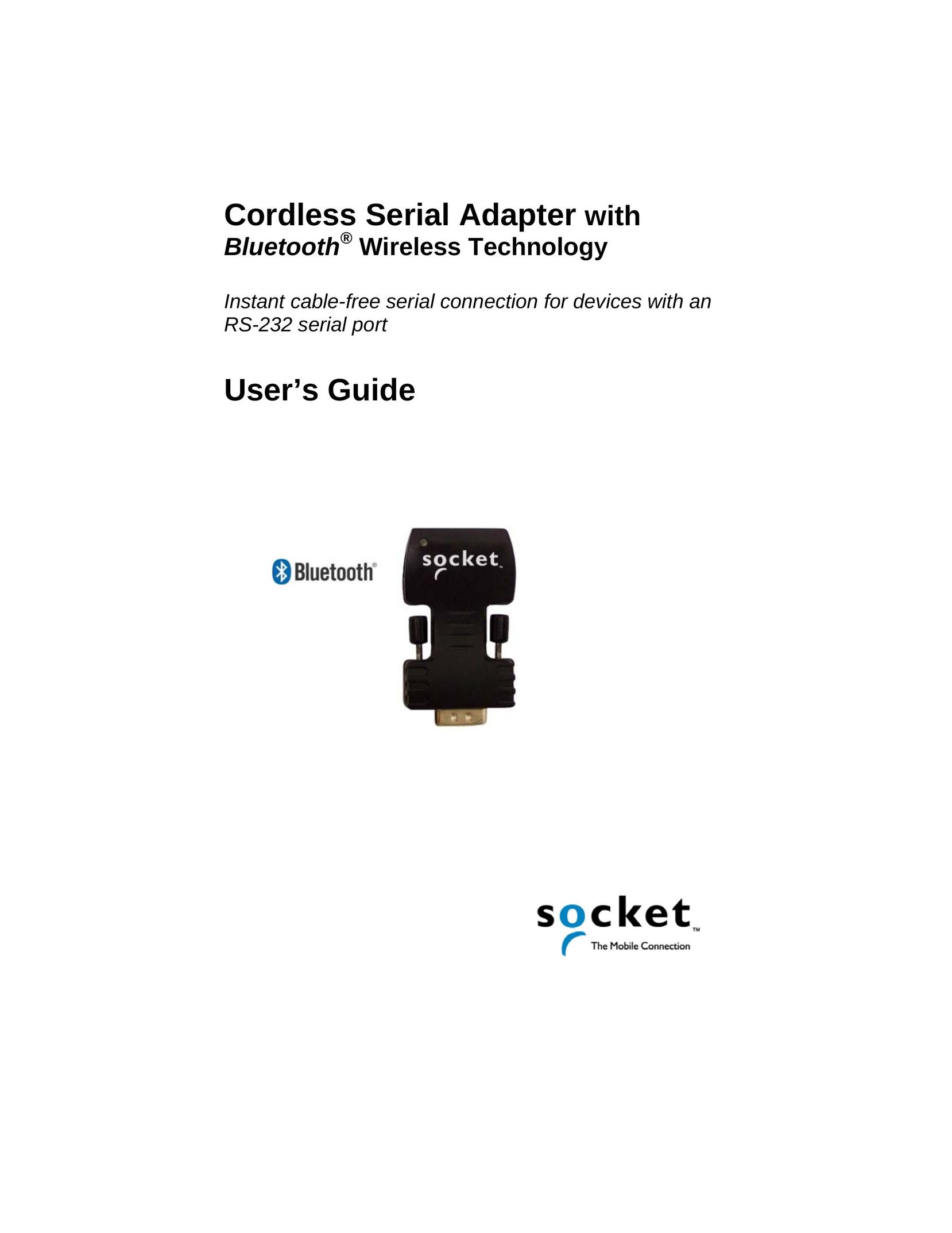 Socket Mobile Cordless Serial Adapter Network Card User Manual