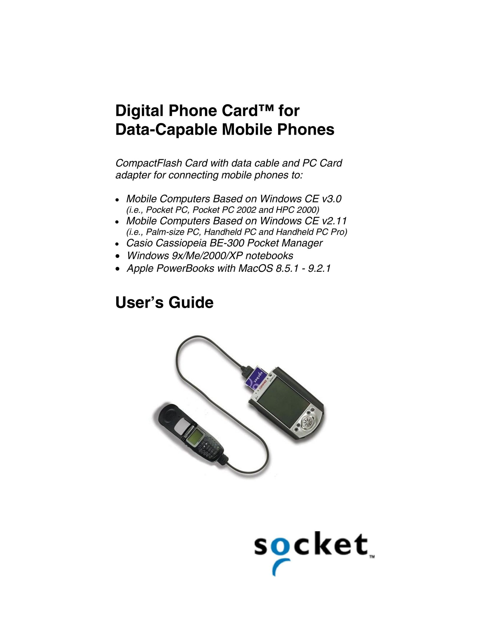 Socket Mobile Digital Phone Card for Data-Capable Mobile Phone Network Card User Manual
