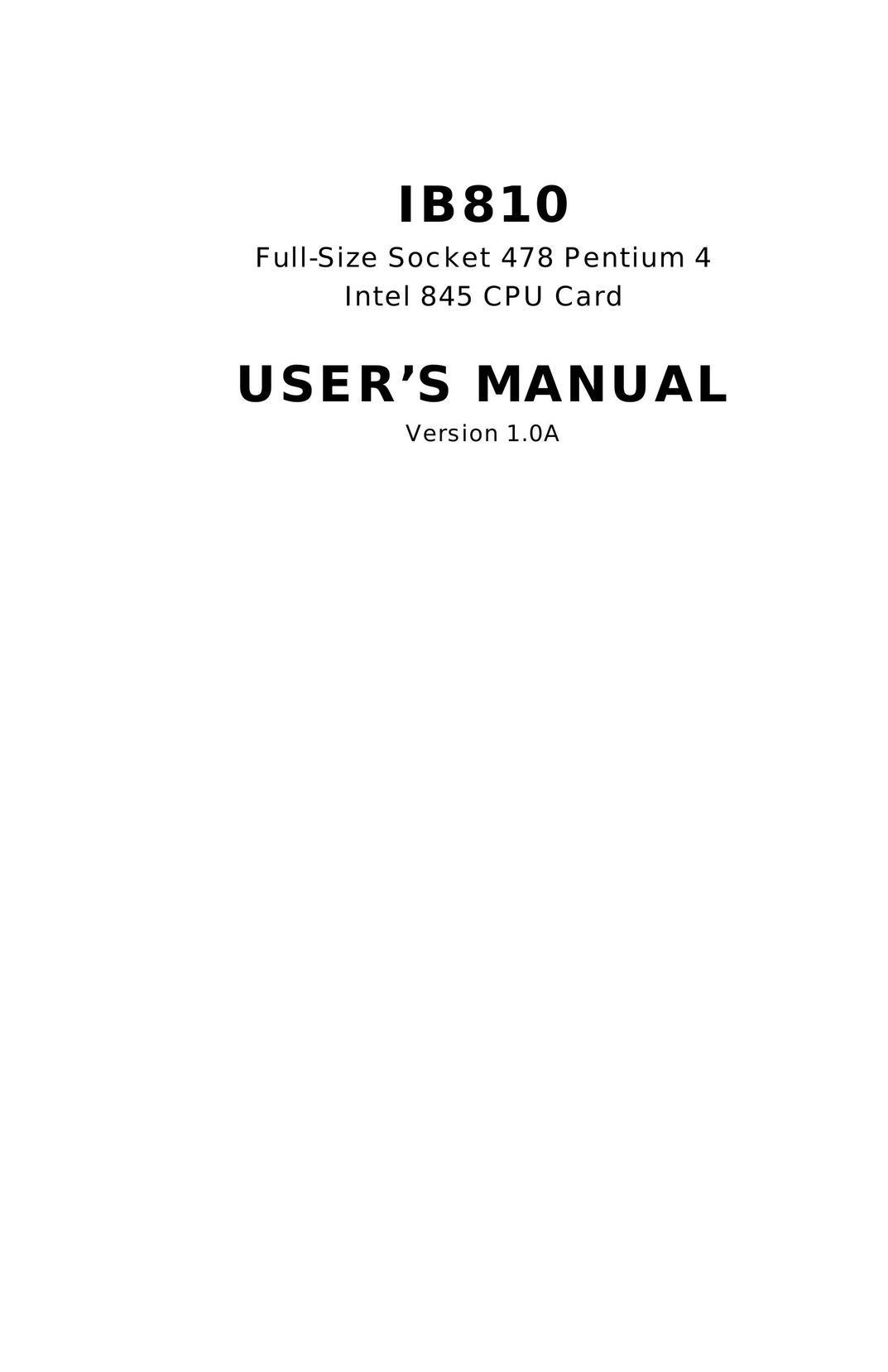 Socket Mobile IB810 Network Card User Manual