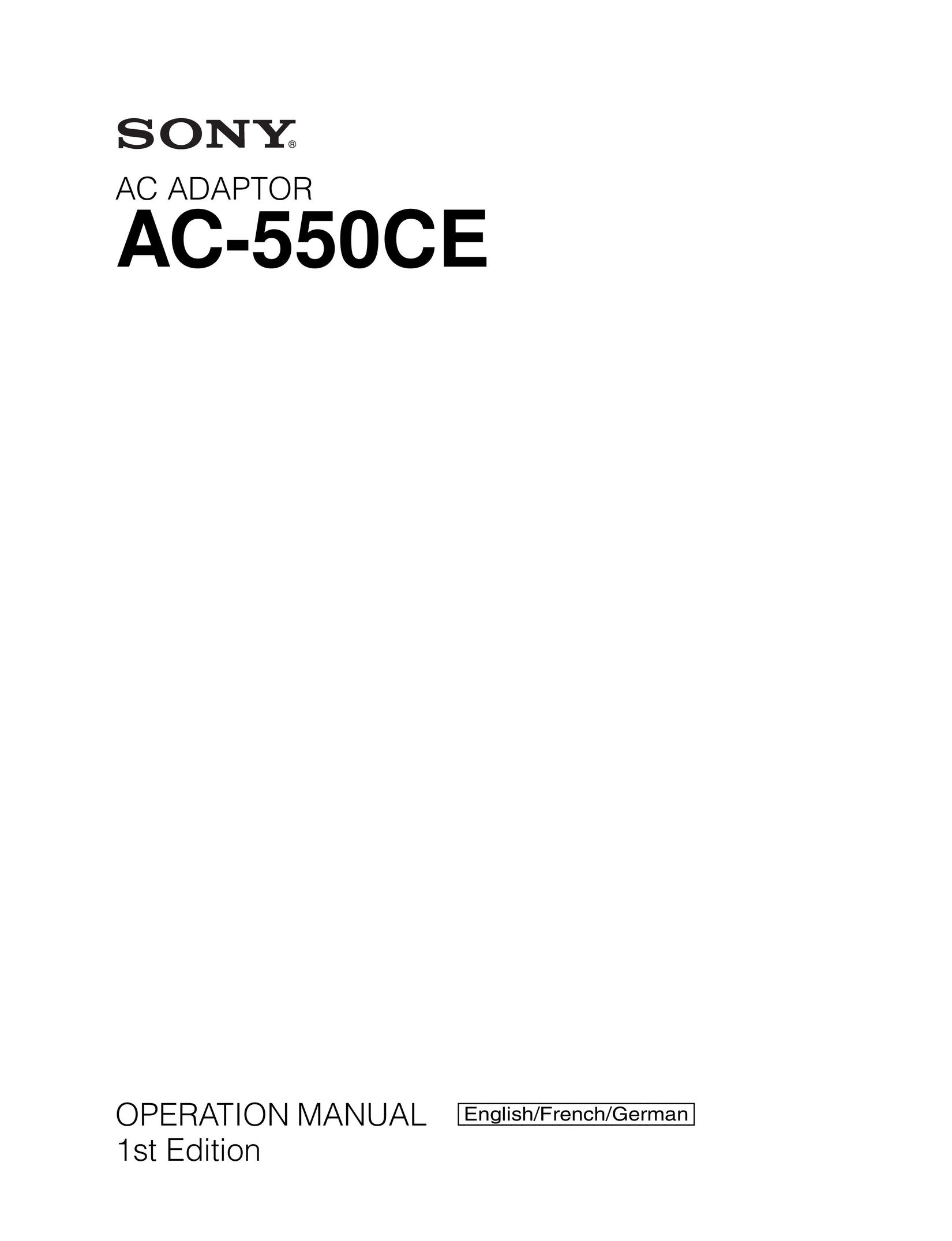 Sony AC-550CE Network Card User Manual