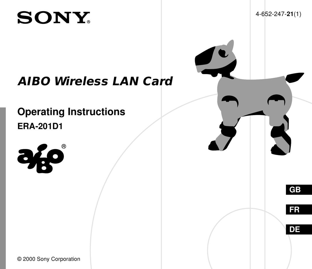 Sony ERA-201D1 Network Card User Manual