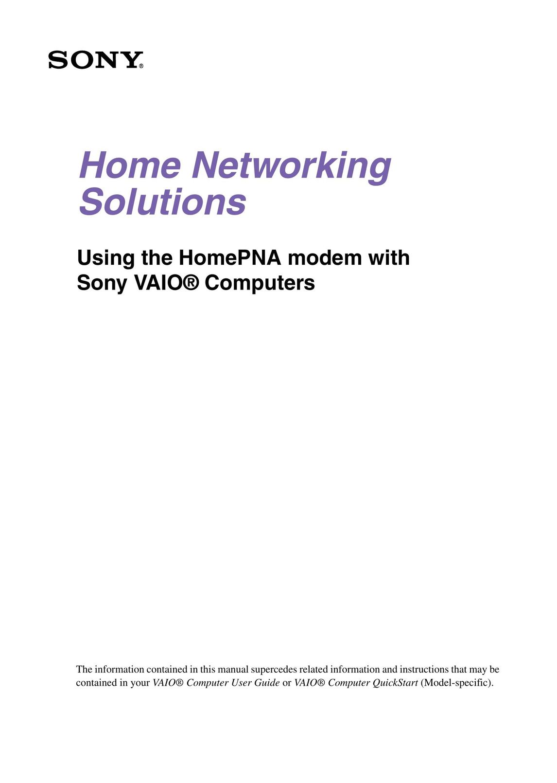 Sony MPKTHE Network Card User Manual
