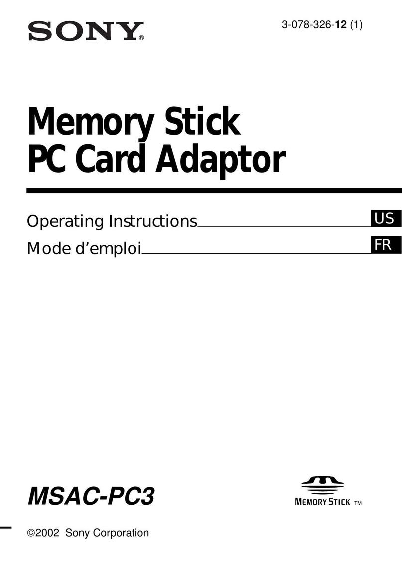 Sony MSAC-PC3 Network Card User Manual