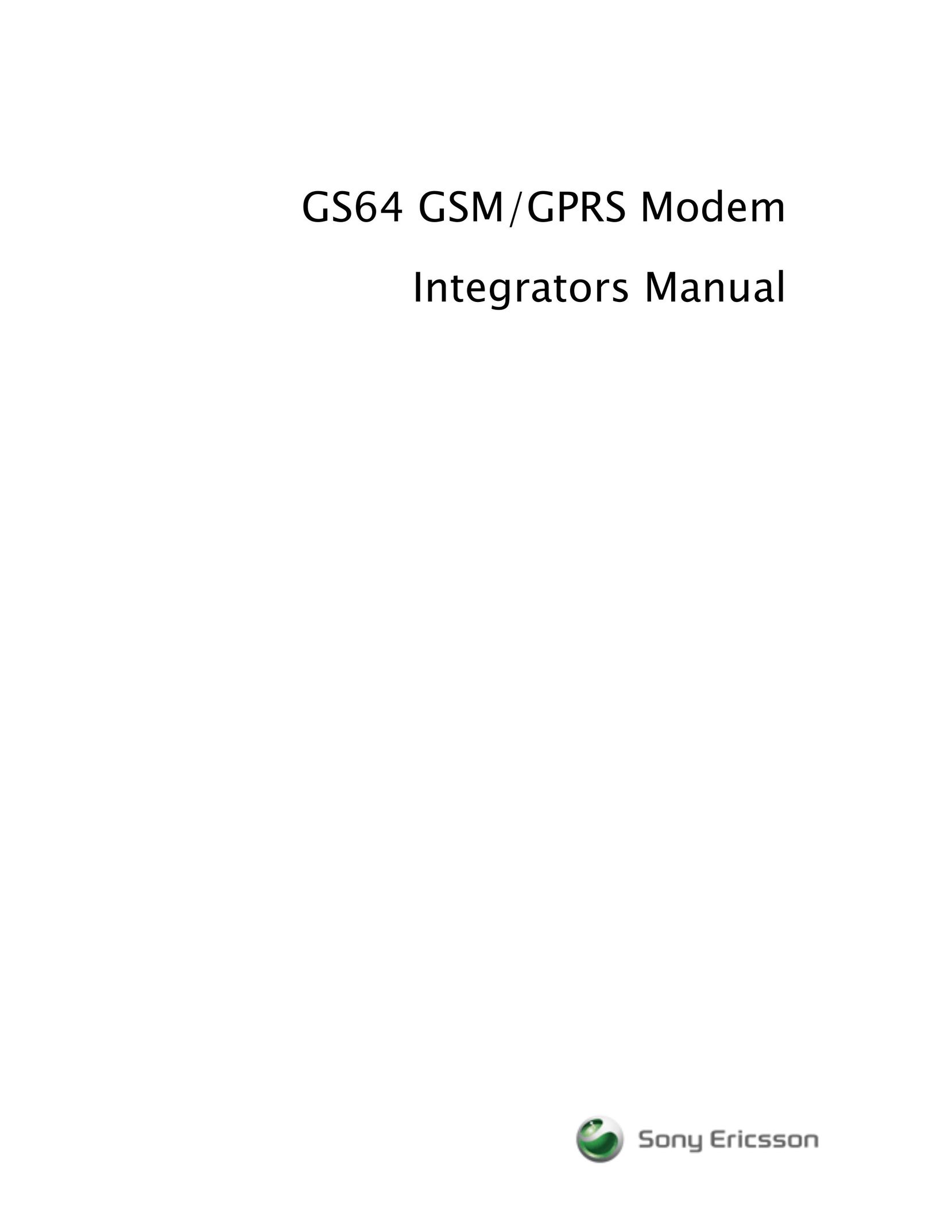 Sony Ericsson GS64 Network Card User Manual