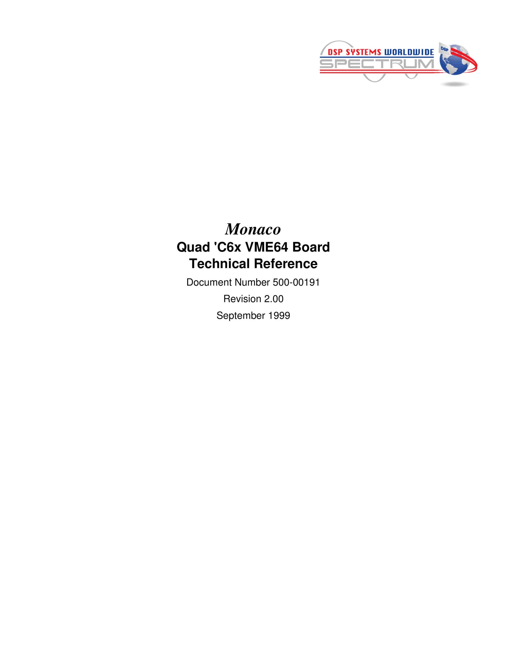 Spectrum Brands C6x VME64 Network Card User Manual