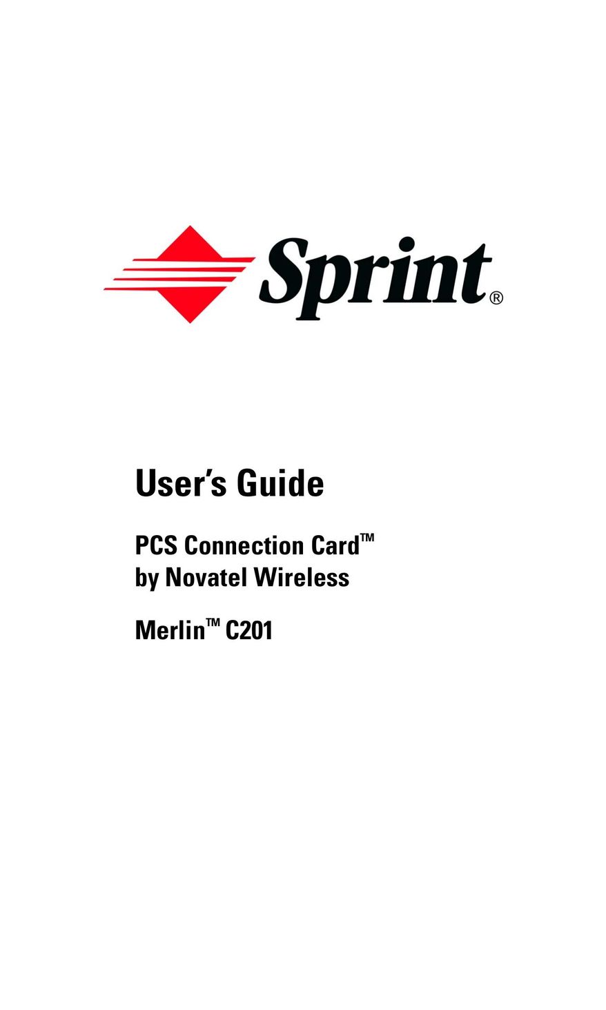 Sprint Nextel C201 Network Card User Manual