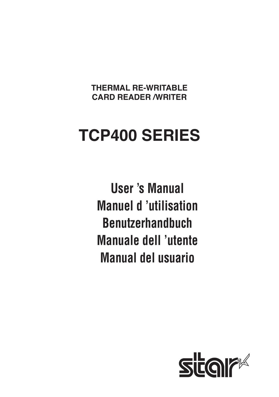 Star Micronics TCP400 Series Network Card User Manual