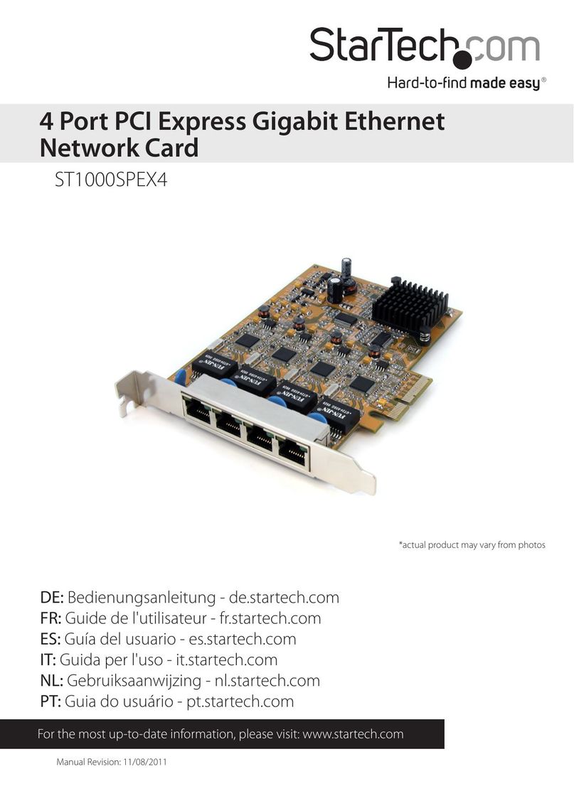 Star Tech Development ST1000SPEX4 Network Card User Manual
