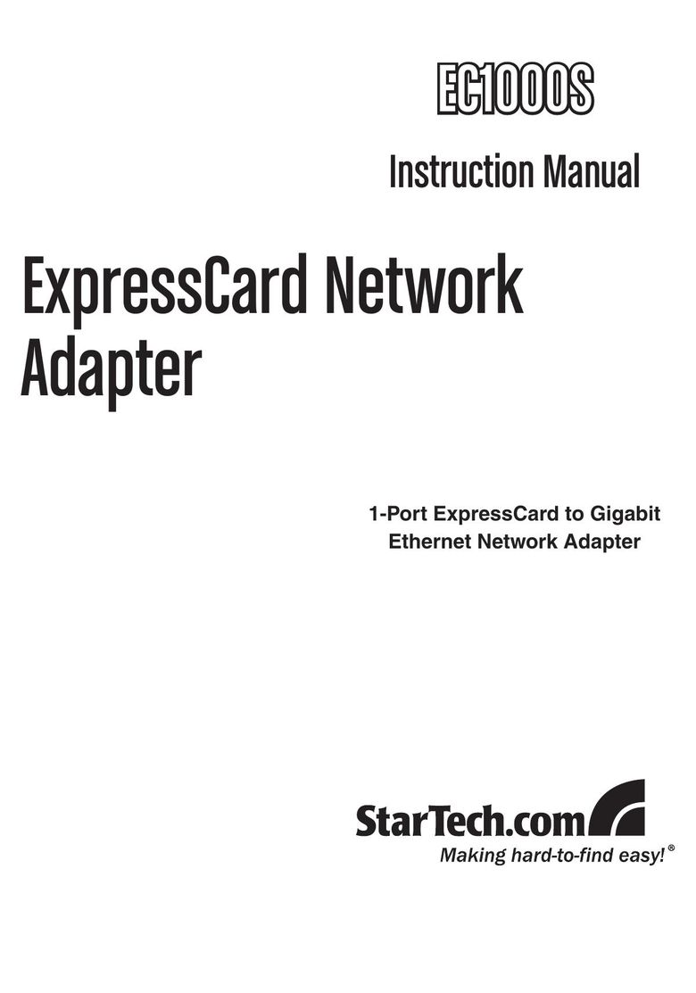 StarTech.com EC1000S Network Card User Manual