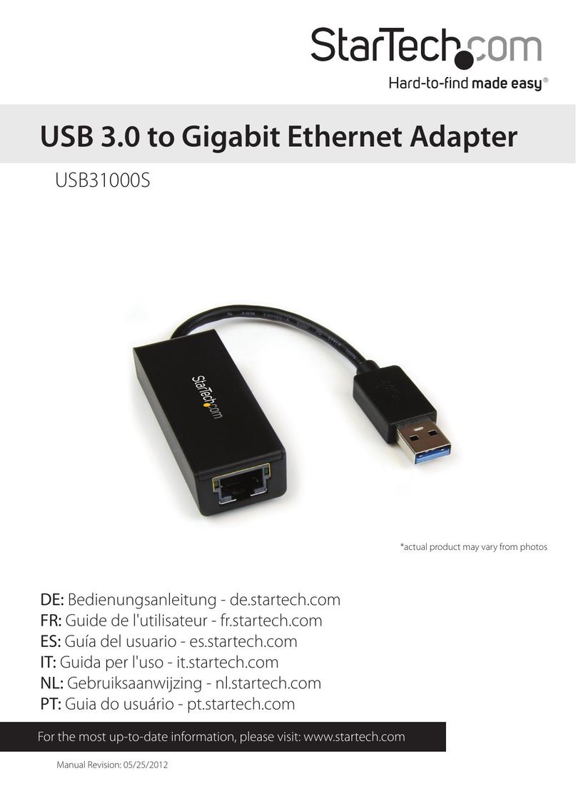 StarTech.com USB31000S Network Card User Manual