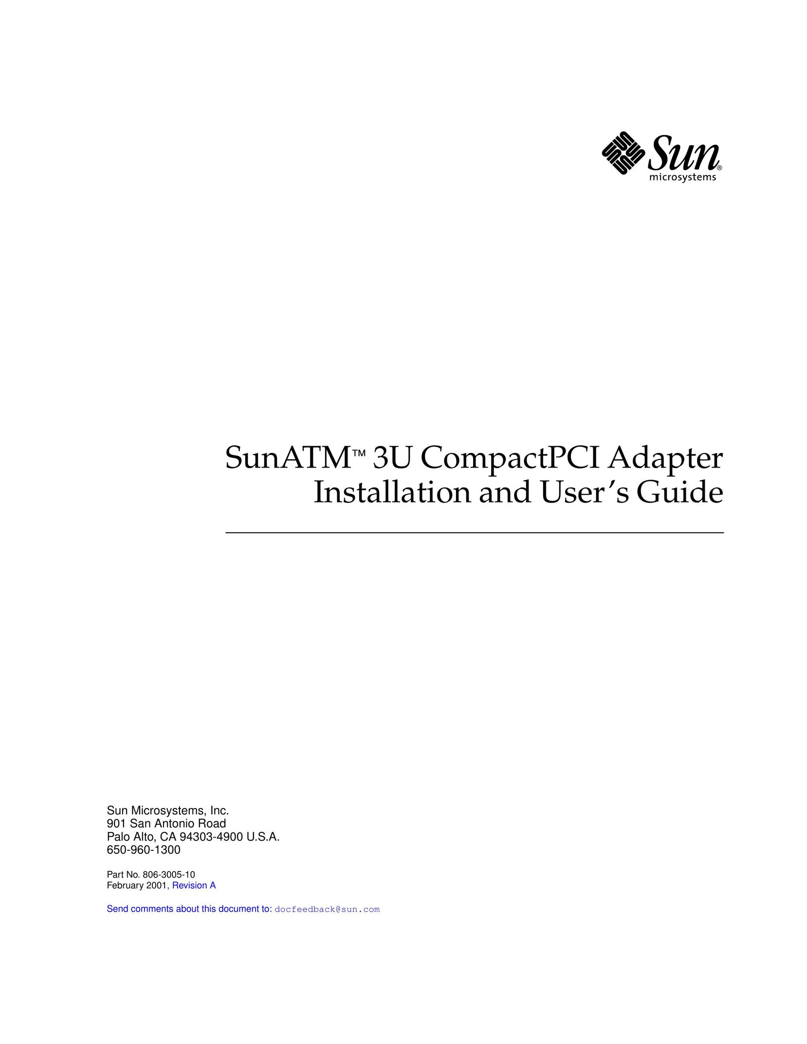 Sun Microsystems 3U Network Card User Manual