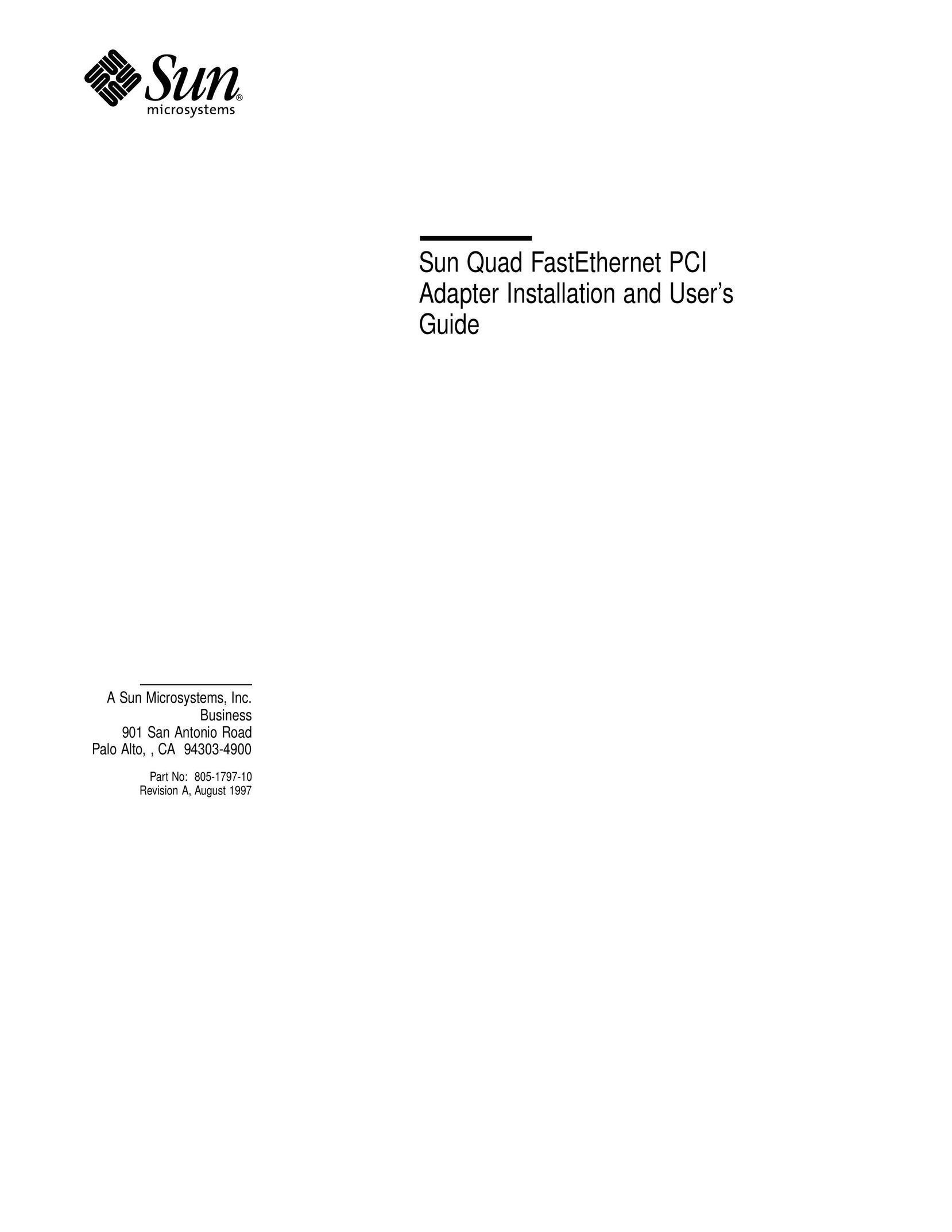 Sun Microsystems 805-1797-10 Network Card User Manual