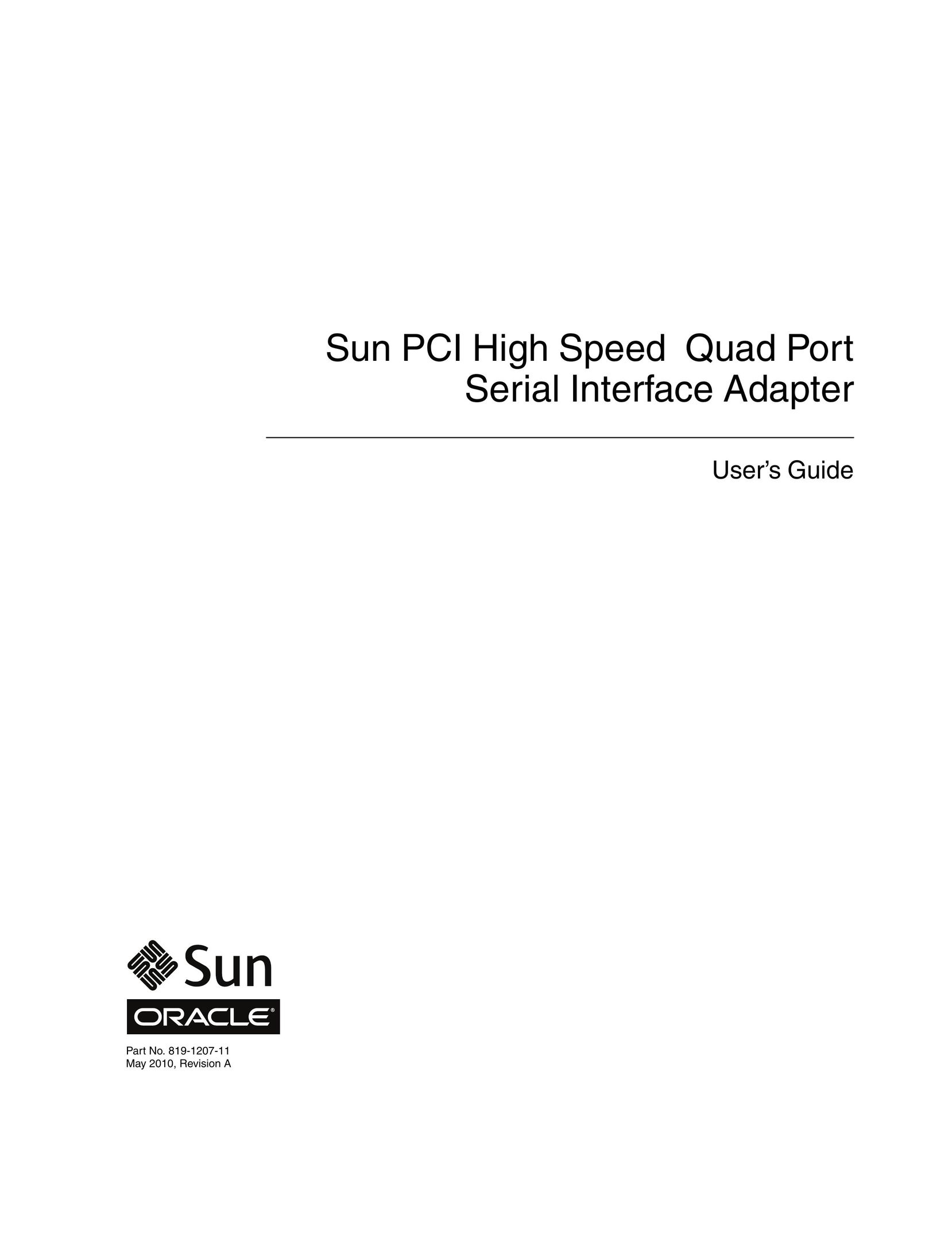 Sun Microsystems 819-1207-11 Network Card User Manual